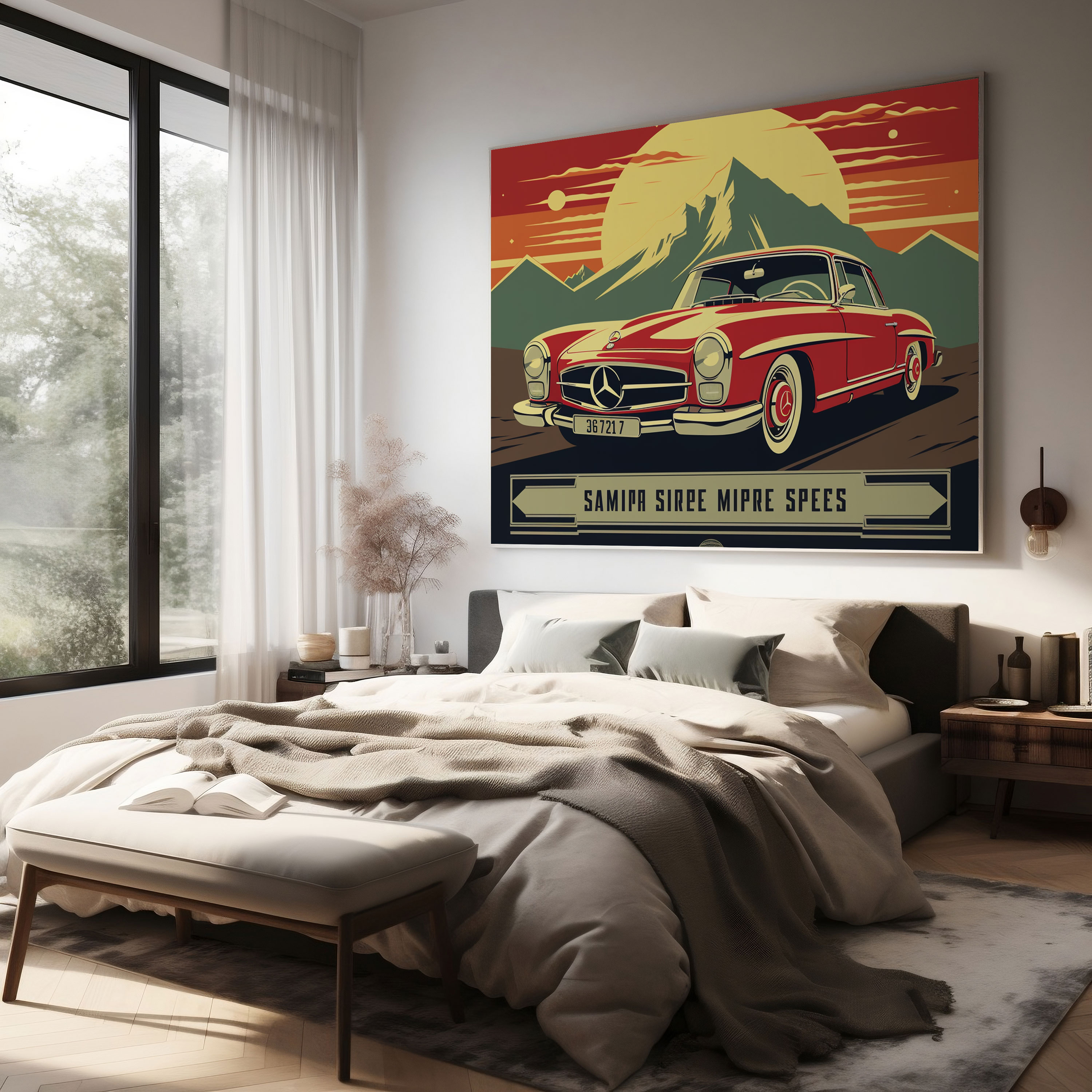 Mercedes Canvas Print - Mercedes, Vintage Advertisement, Automotive Design, Canvas Wall Art