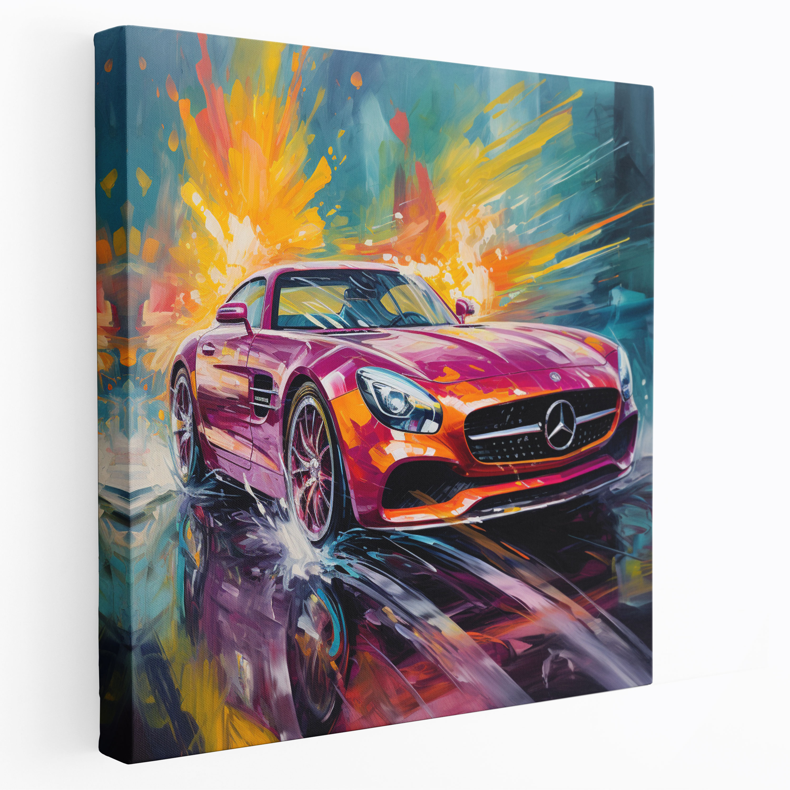 Mercedes Abstract Canvas Print - Mercedes, Home Decoration, Mercedes, Wall Art