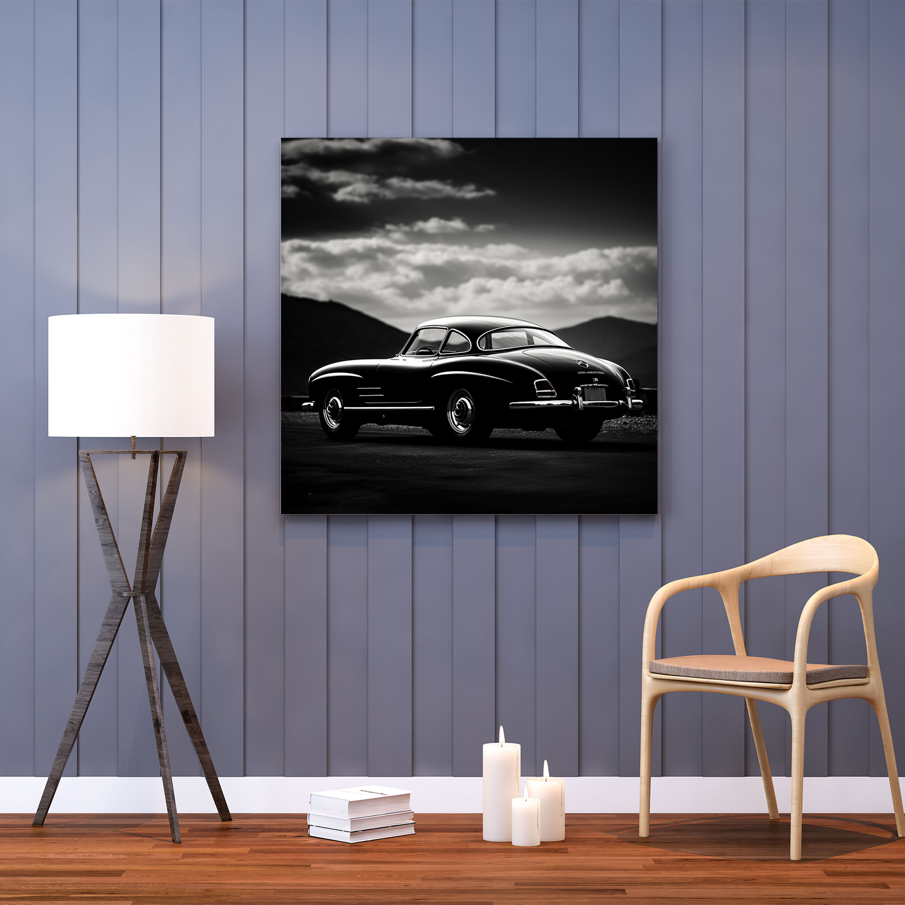 Elegantes Mercedes Leinwandbild - Mercedes Leinwandbild Wanddeko