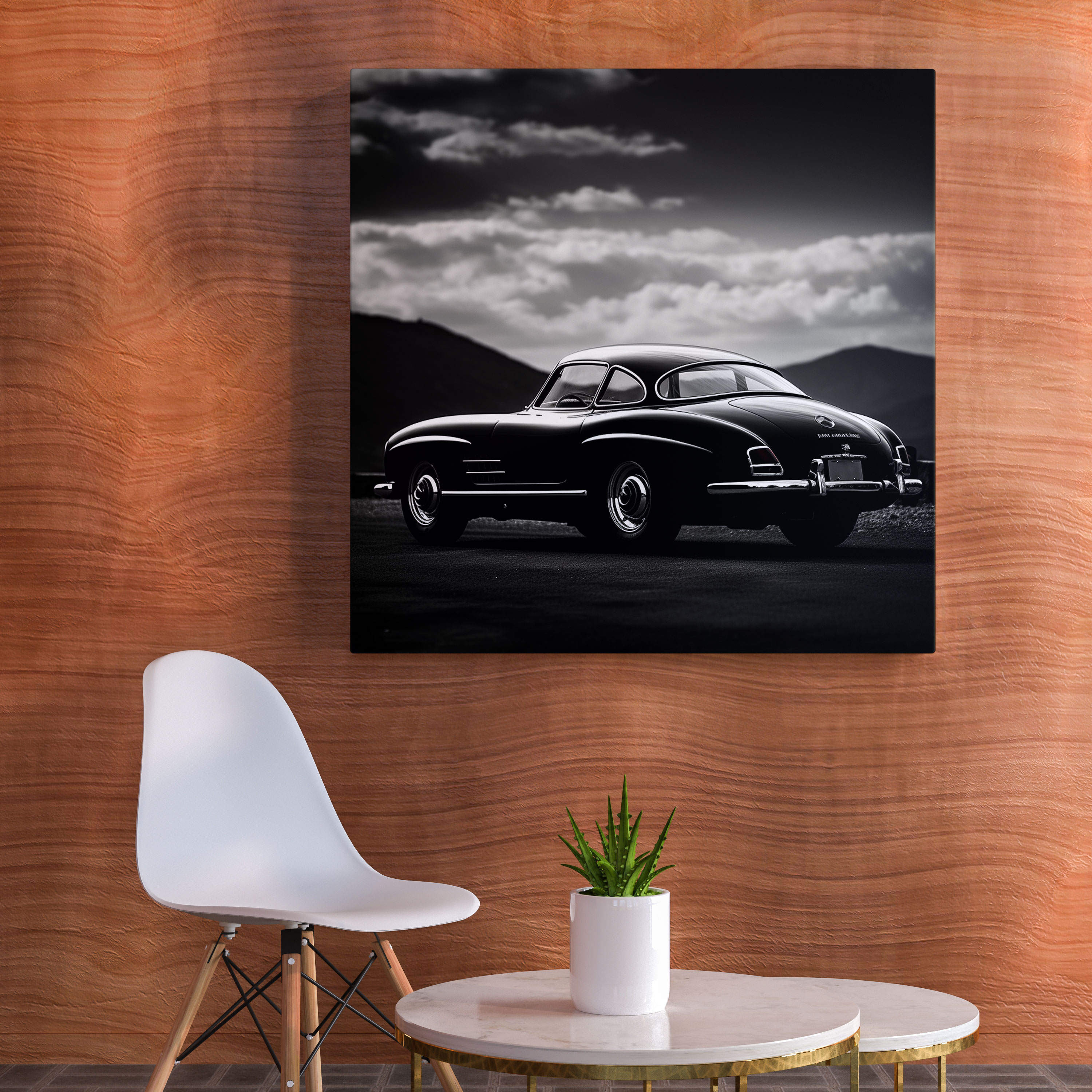 Elegantes Mercedes Leinwandbild - Mercedes Leinwandbild Wanddeko