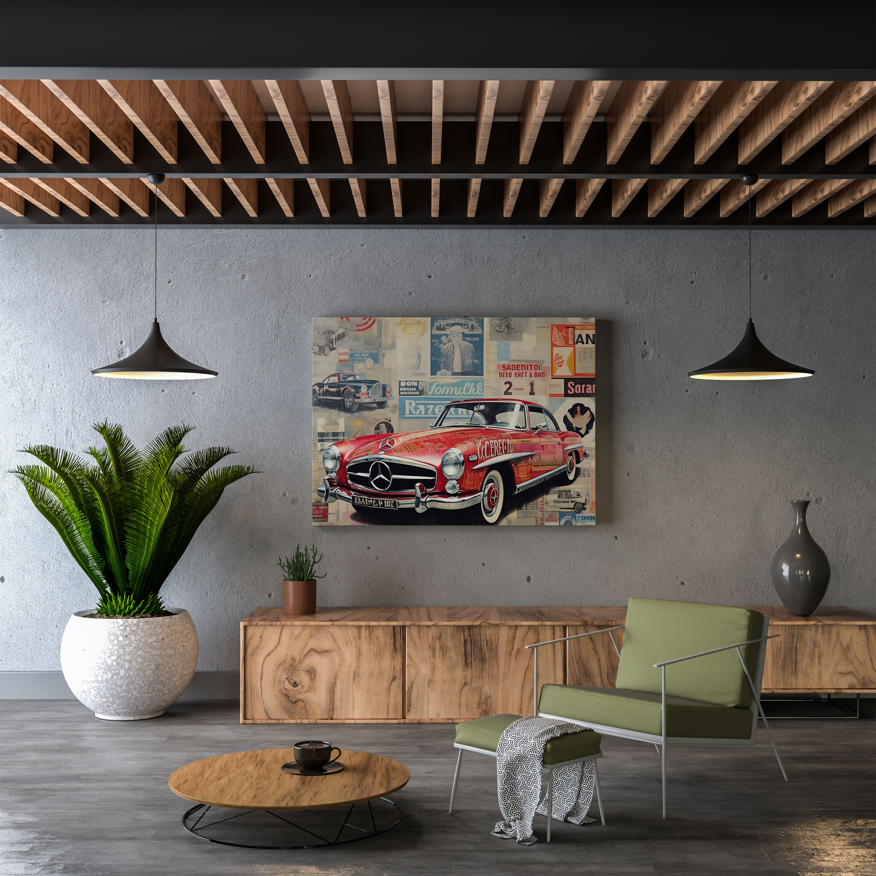 Mercedes Advertising Collage Wall Art - Mercedes, Mercedes, Collage Artwork, Vintage Advertisements