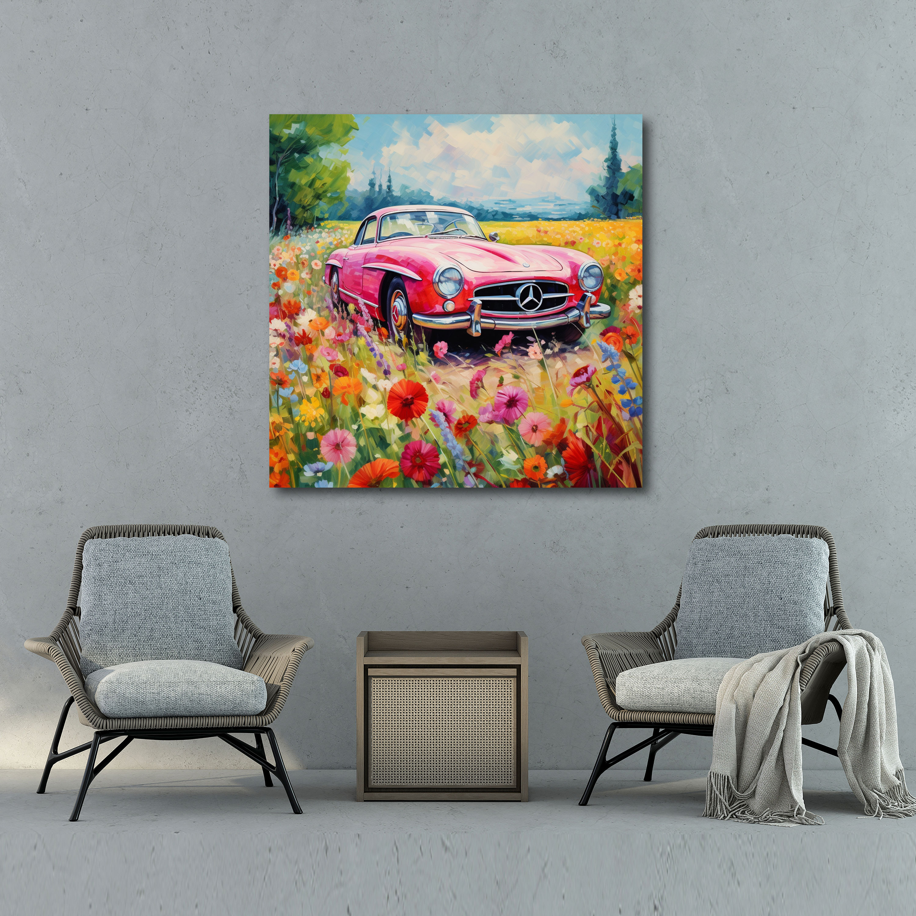 Mercedes Impressionist Canvas Print - Mercedes, Wall Art, Canvas Print, Home Decoration