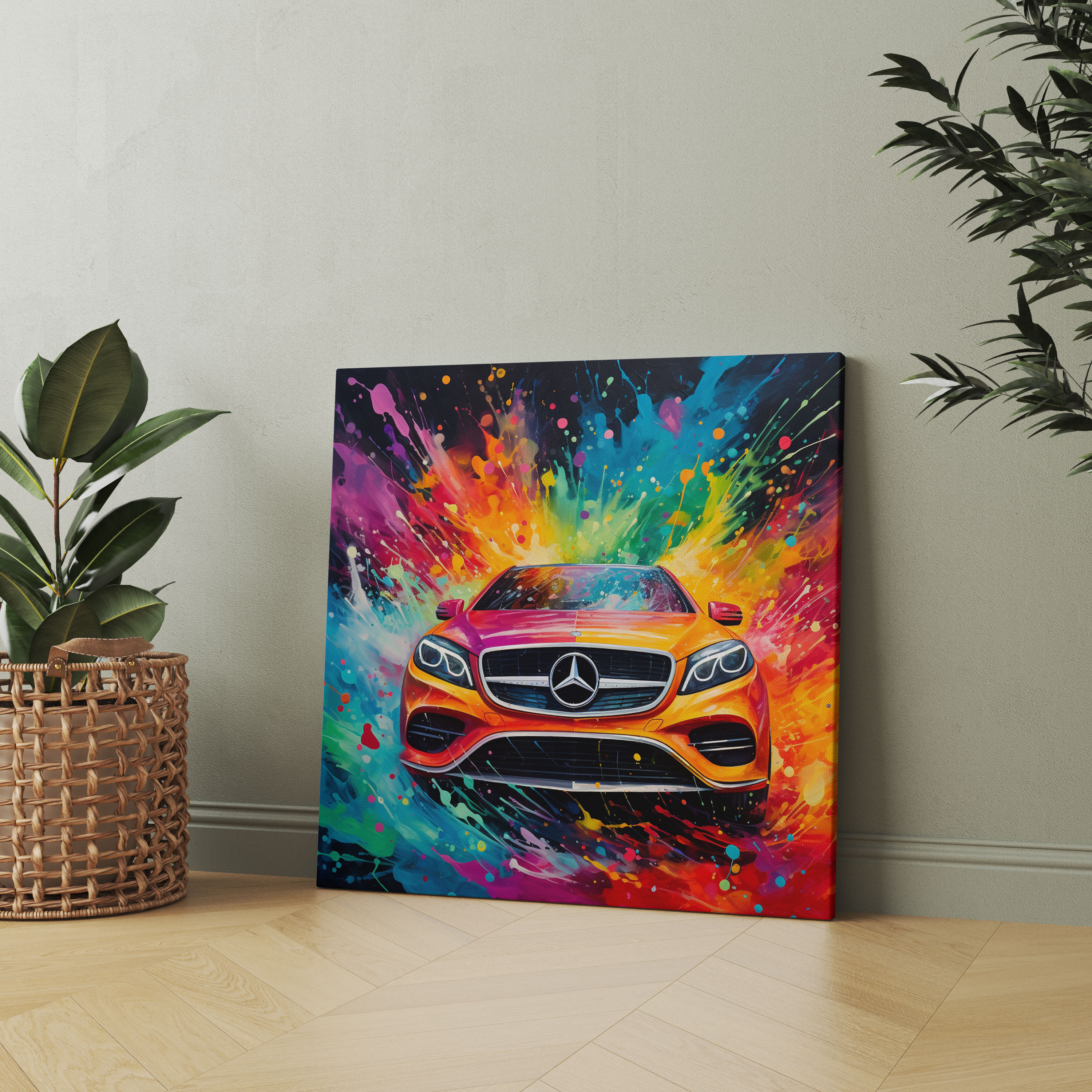 Mercedes Abstract Acrylic Canvas Print - Mercedes, Canvas, Canvas Print, Wall Decoration