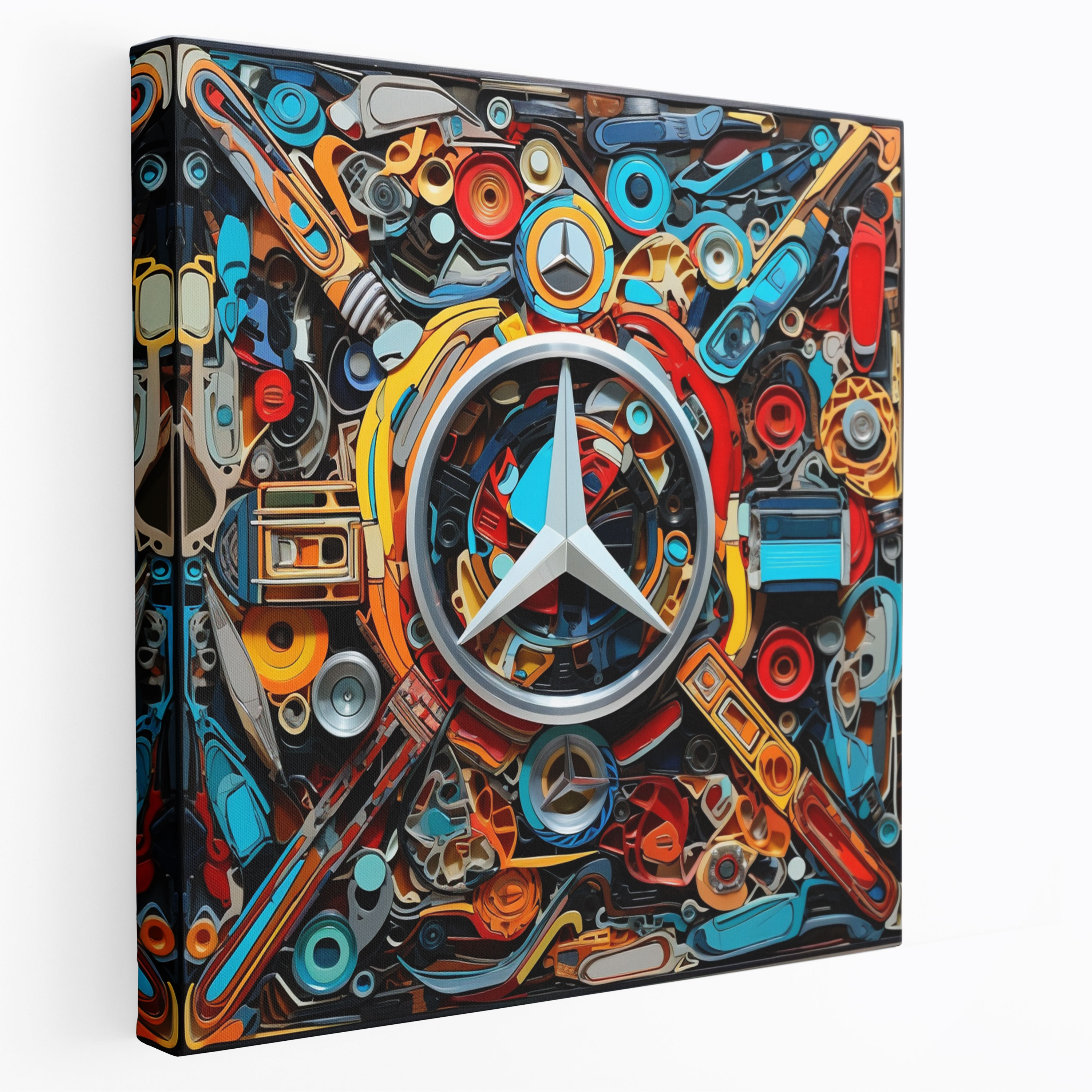 Mercedes Mixed Media Canvas Print - Mercedes, Canvas, Innovative Design, Creative Decor