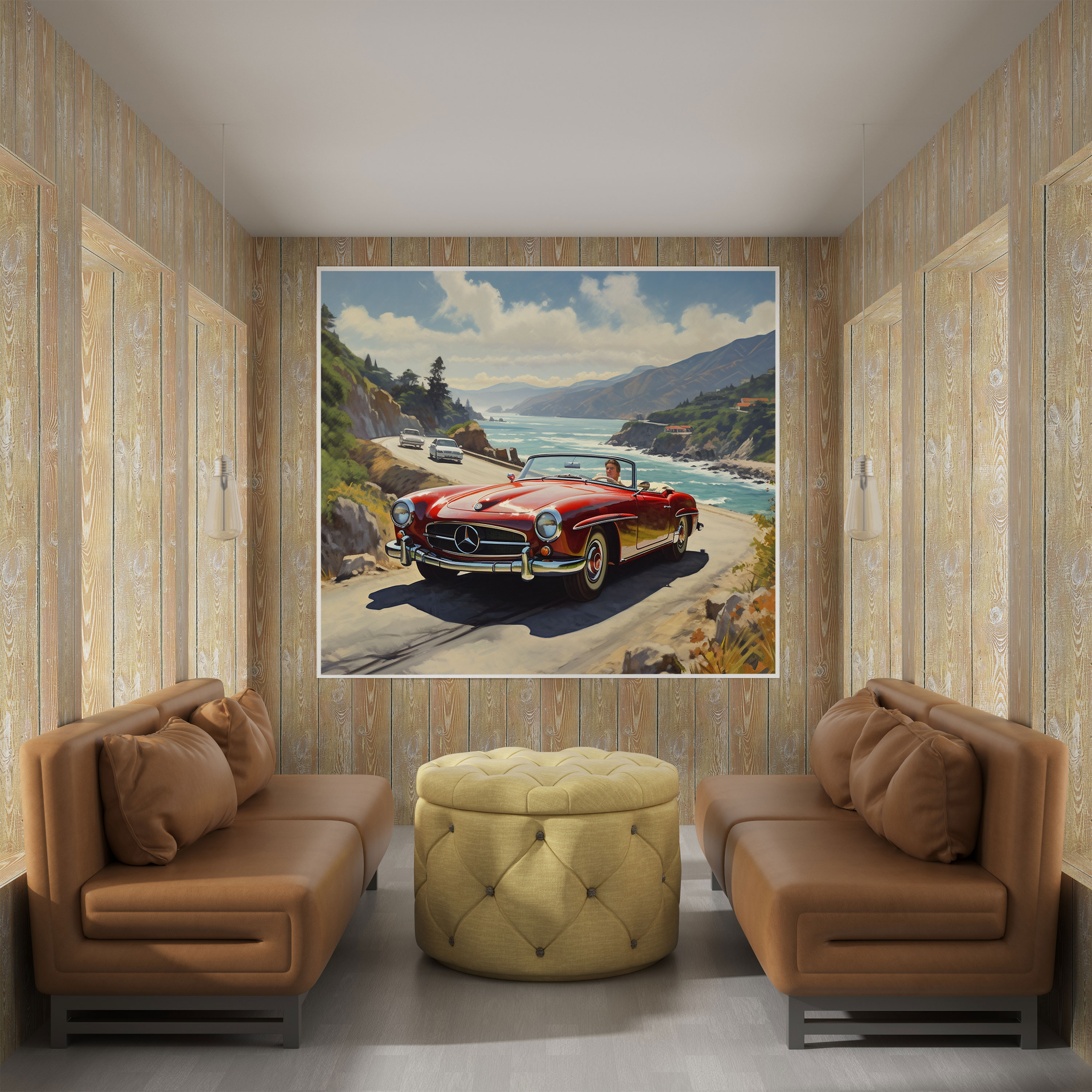Mercedes Ölgemälde Wandkunst - Beeindruckende Leinwandkunst Mercedes