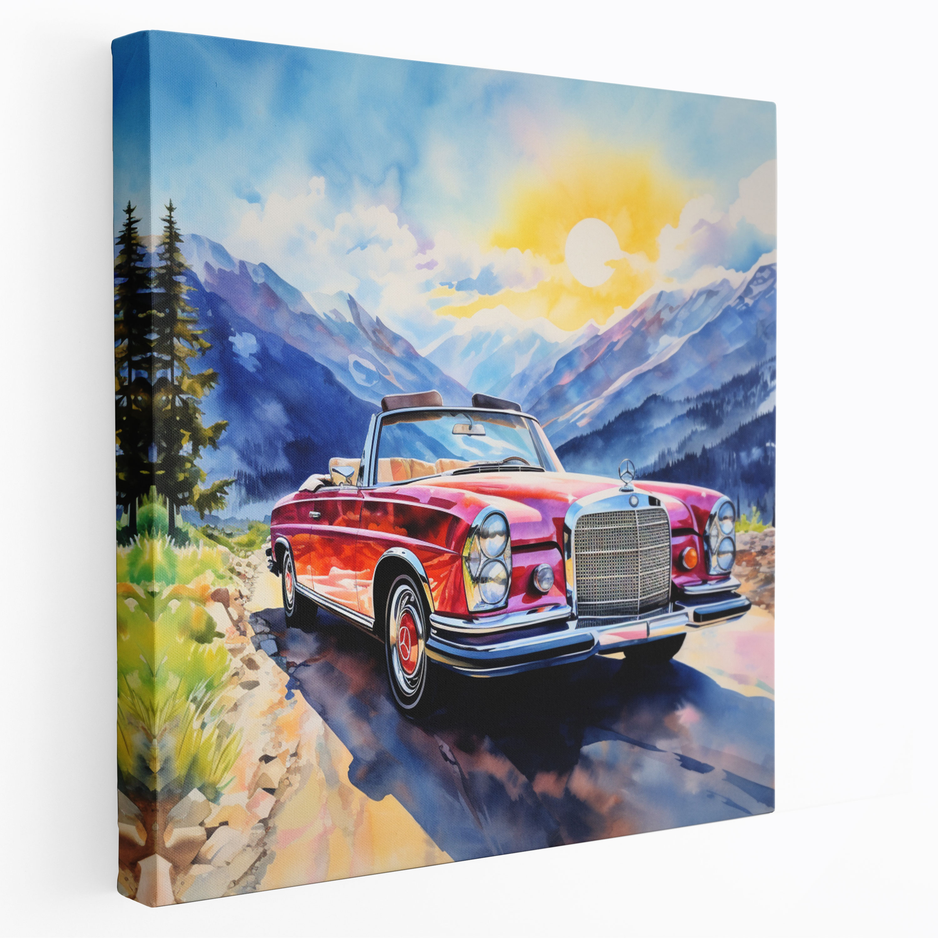 Mercedes Wall Art - Watercolor Painting - Home Decoration - Mercedes, Wall Decoration, Artistic Flair, Mercedes
