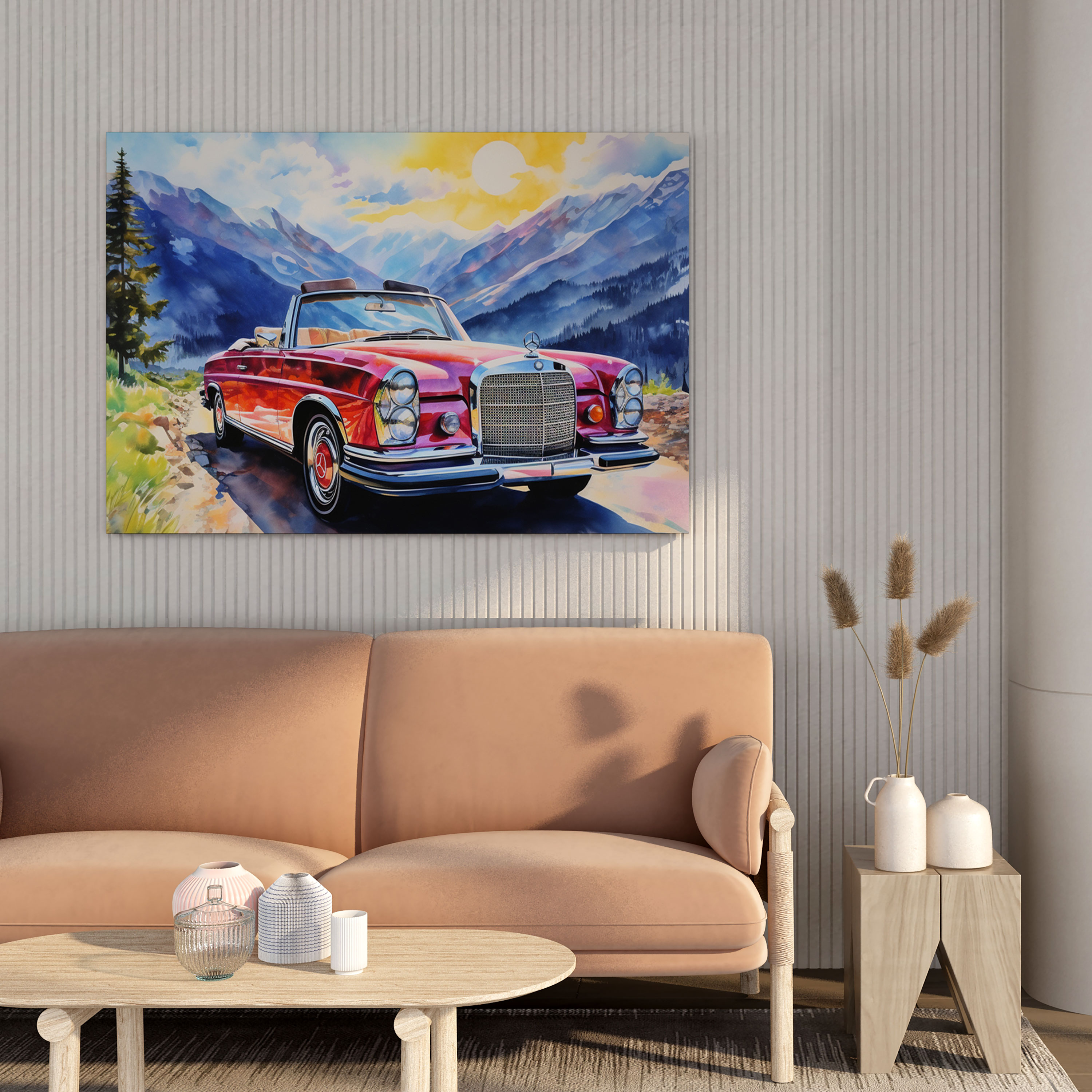Mercedes Wall Art - Watercolor Painting - Home Decoration - Mercedes, Wall Decoration, Artistic Flair, Mercedes