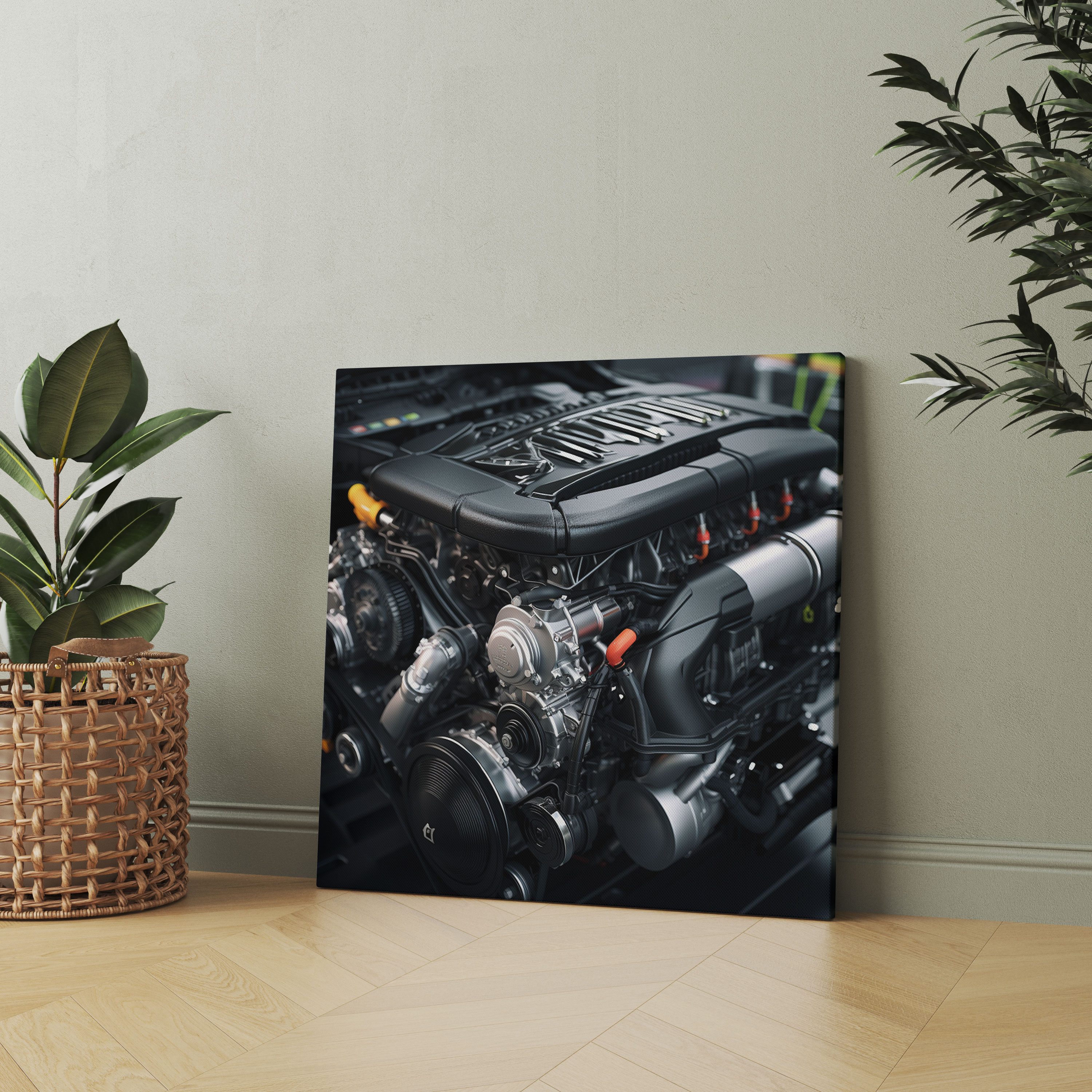 Mercedes Leinwandbild - Fotorealistische Darstellung - Wanddekoration - Eleganz