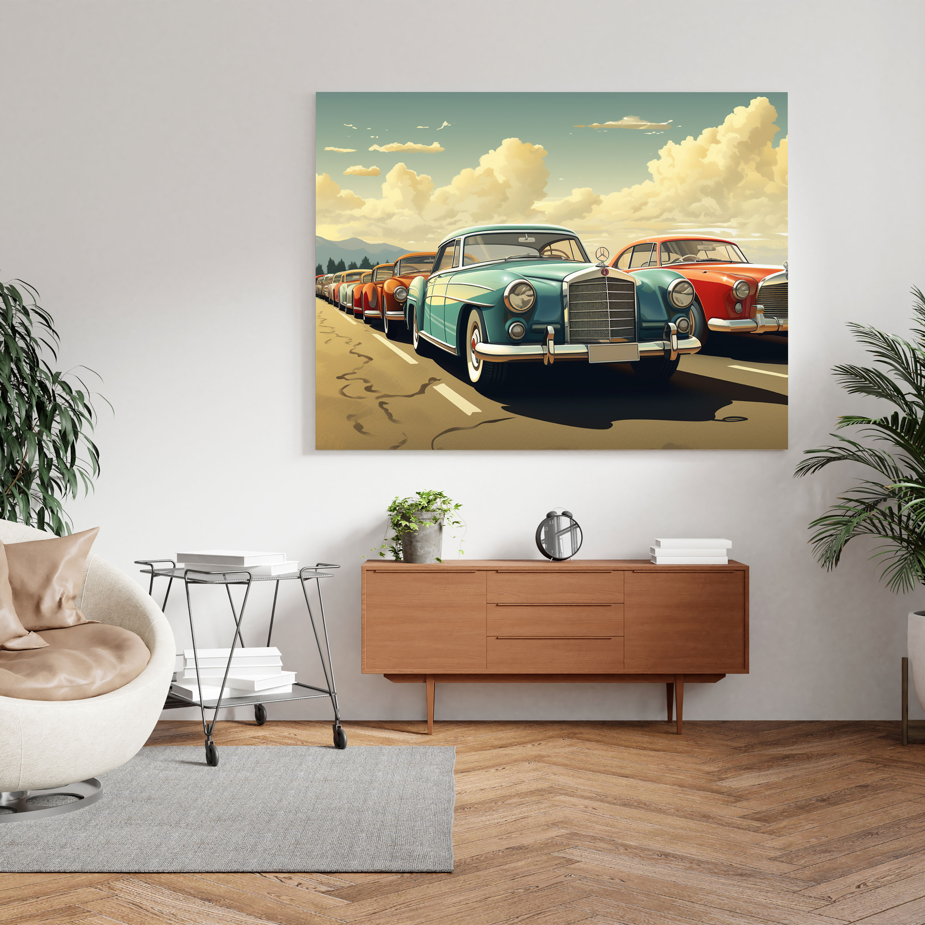 Mercedes Wall Decoration - Vintage Car Collection - Mercedes, Canvas Wall Art, Vintage Cars, Home Decoration