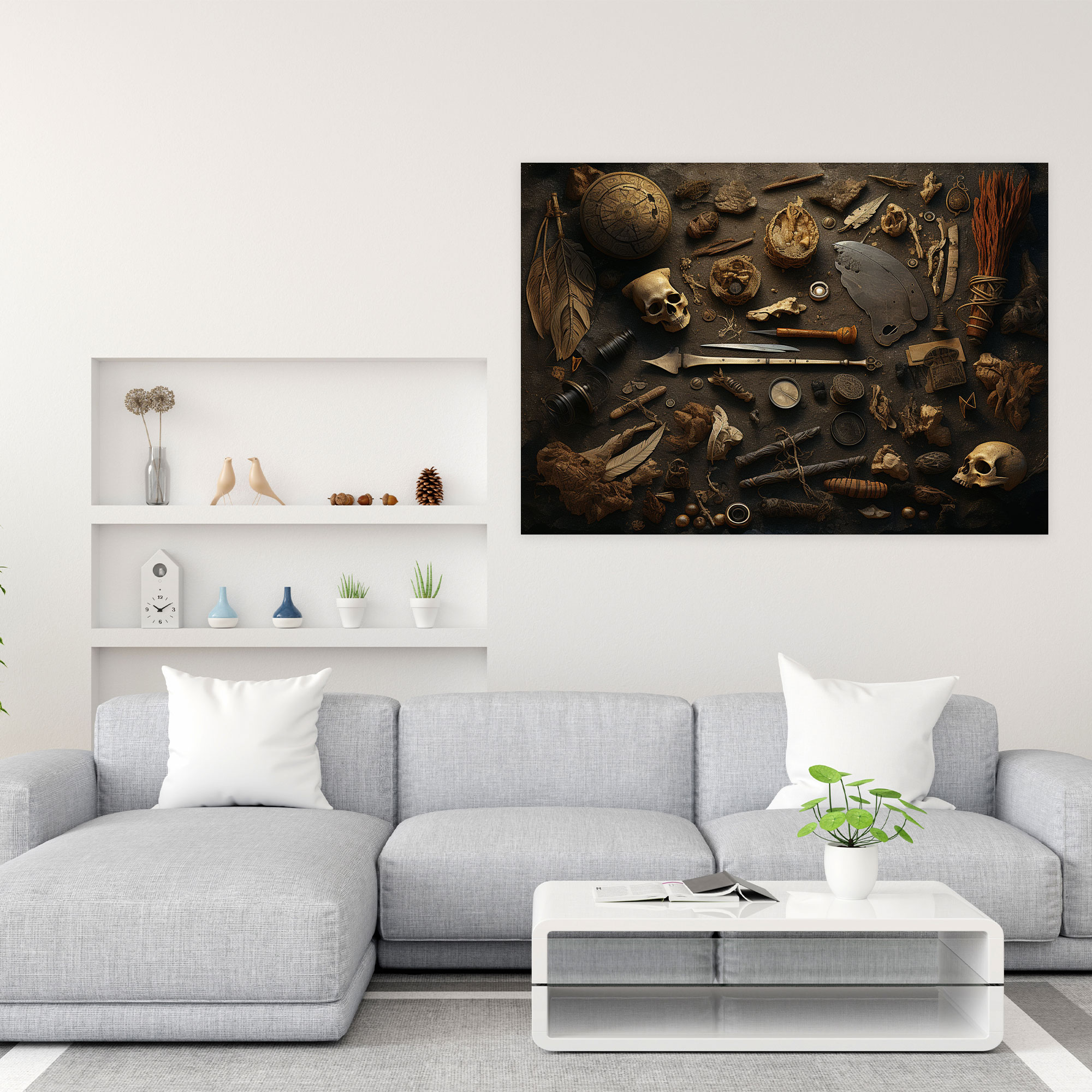 Mesolithic Wall Decoration - Ancient Tools And Artifacts Artwork - Mesolithic, Craftsmanship, Mesolithic, Artifacts