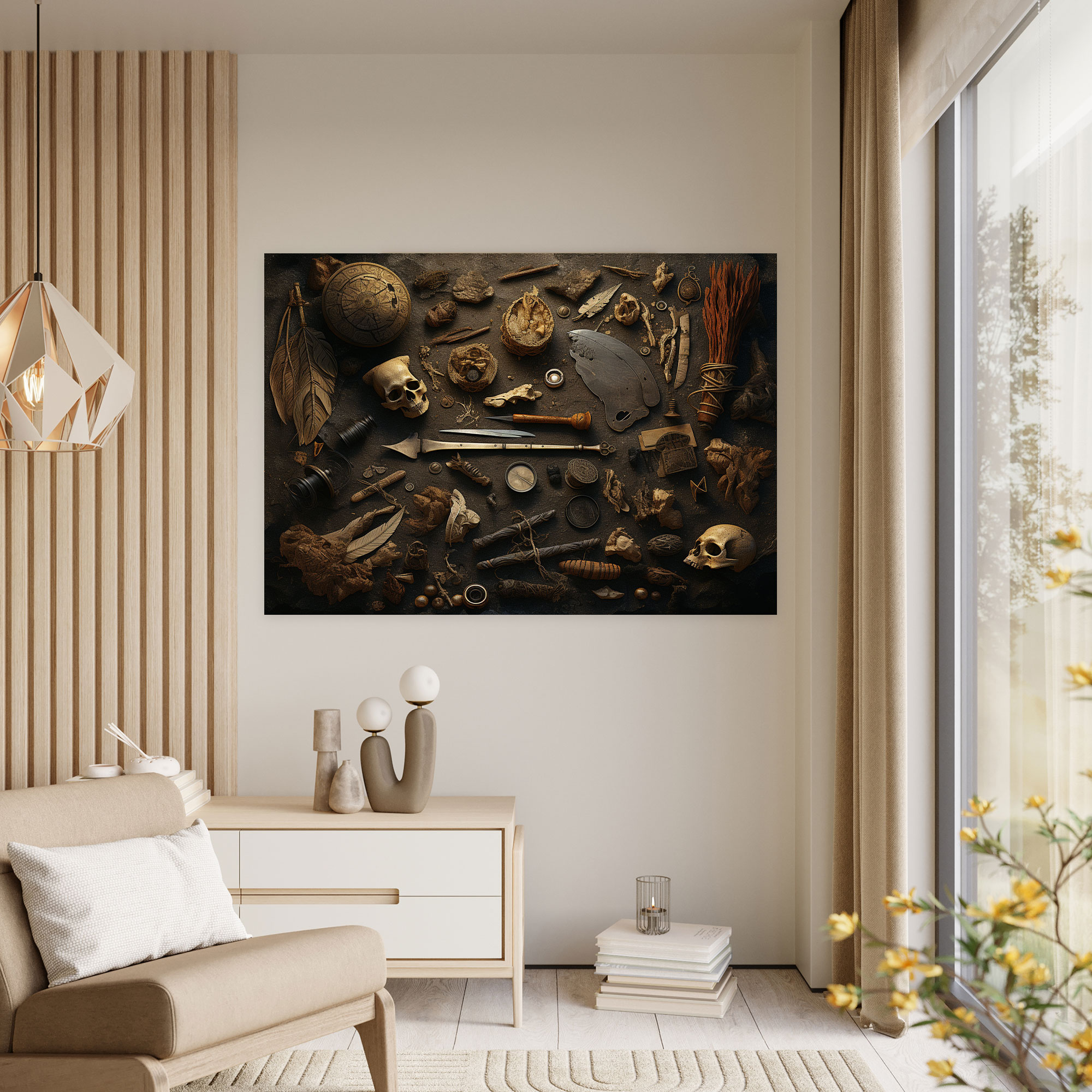 Mesolithic Wall Decoration - Ancient Tools And Artifacts Artwork - Mesolithic, Craftsmanship, Mesolithic, Artifacts