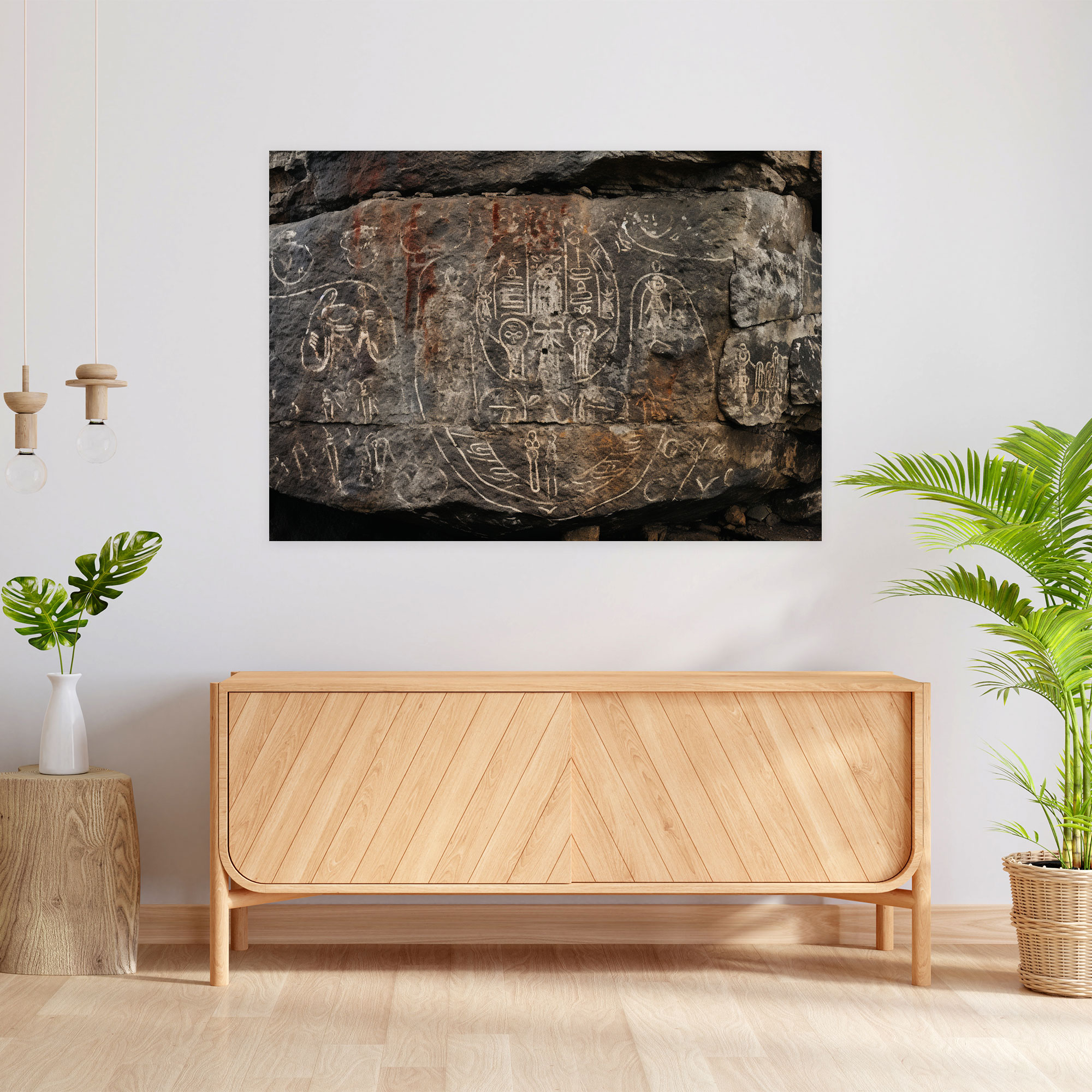 Mesolithic Rock Carvings Canvas Print - Mesolithic, Mesolithic, Canvas Print, Canvas Wall Art
