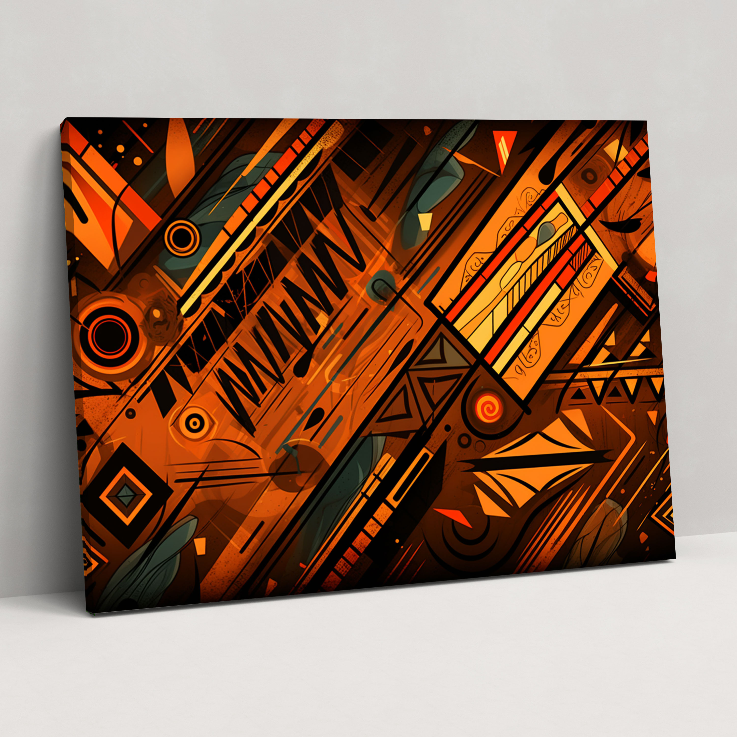 Mesolithic Tribal Patterns Wall Art - Mesolithic, Wall Art, Canvas Wall Art, Wall Decoration