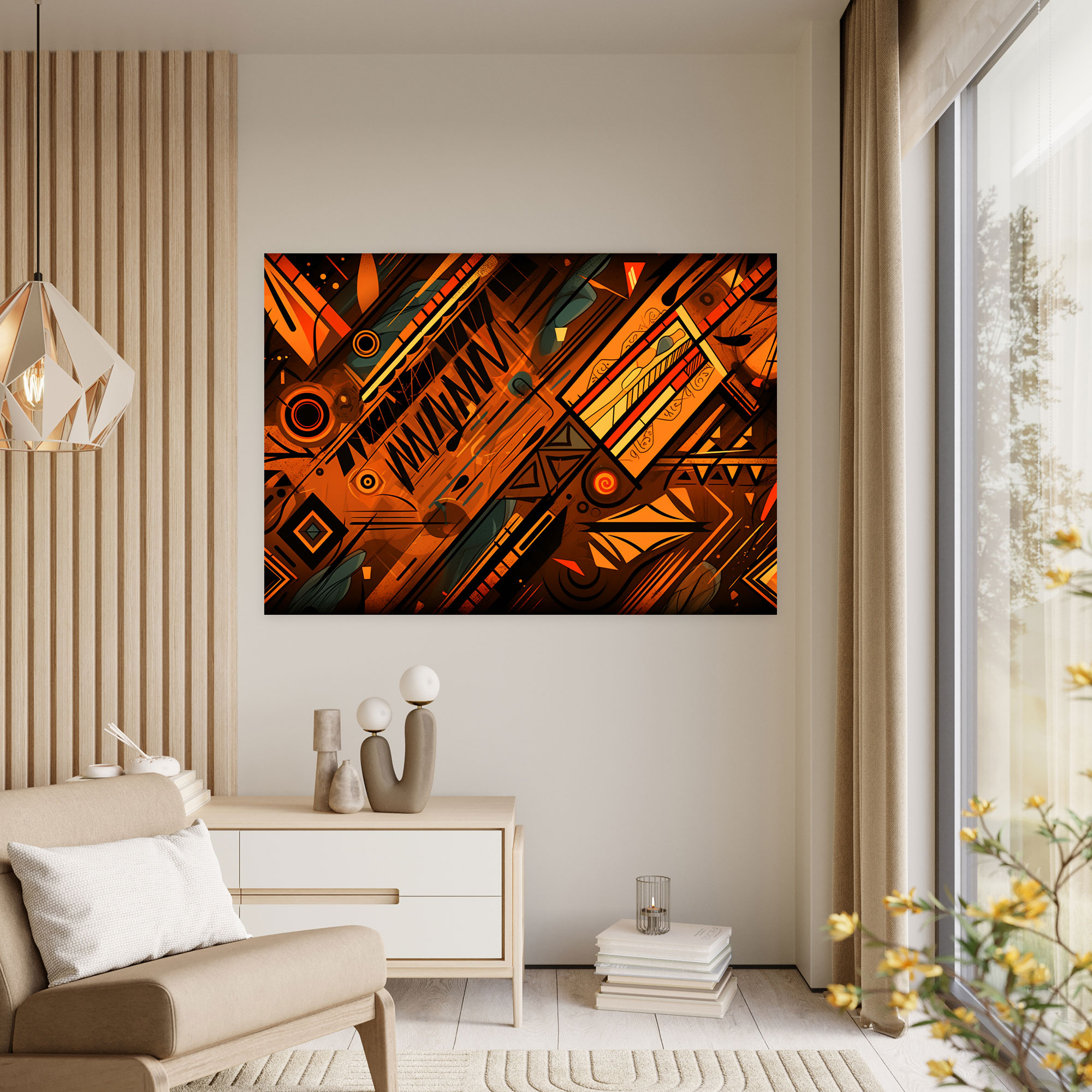 Mesolithic Tribal Patterns Wall Art - Mesolithic, Wall Art, Canvas Wall Art, Wall Decoration