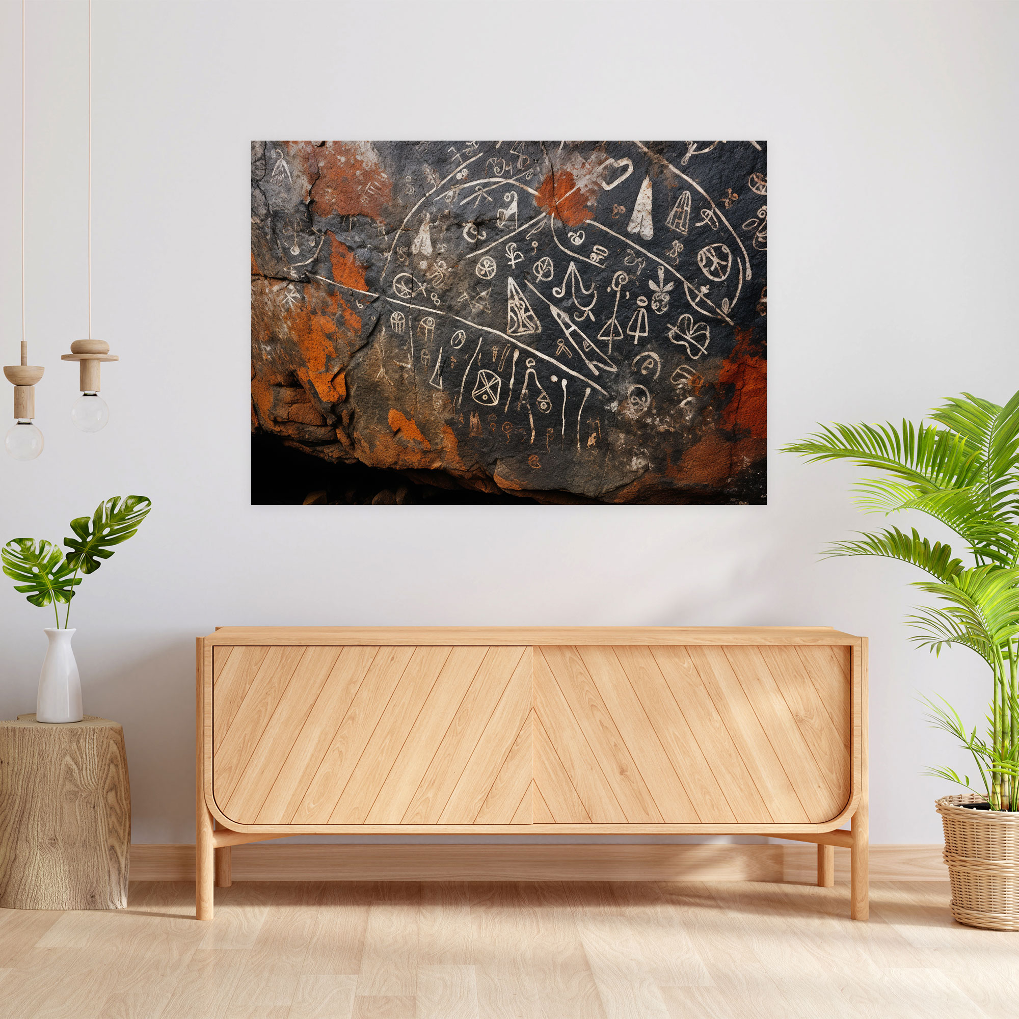 Mesolithic Geometric Wall Art - Mesolithic, Mystique, Canvas Print, Wall Art