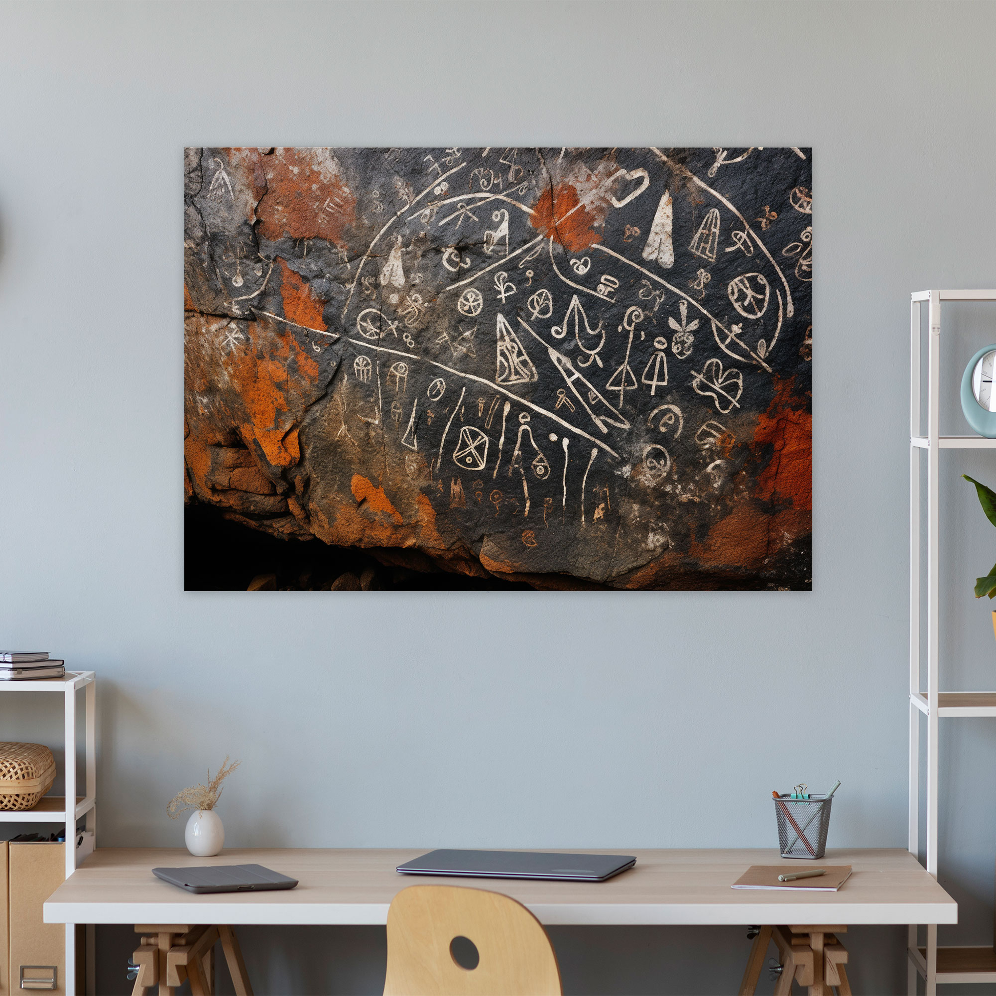 Mesolithic Geometric Wall Art - Mesolithic, Mystique, Canvas Print, Wall Art