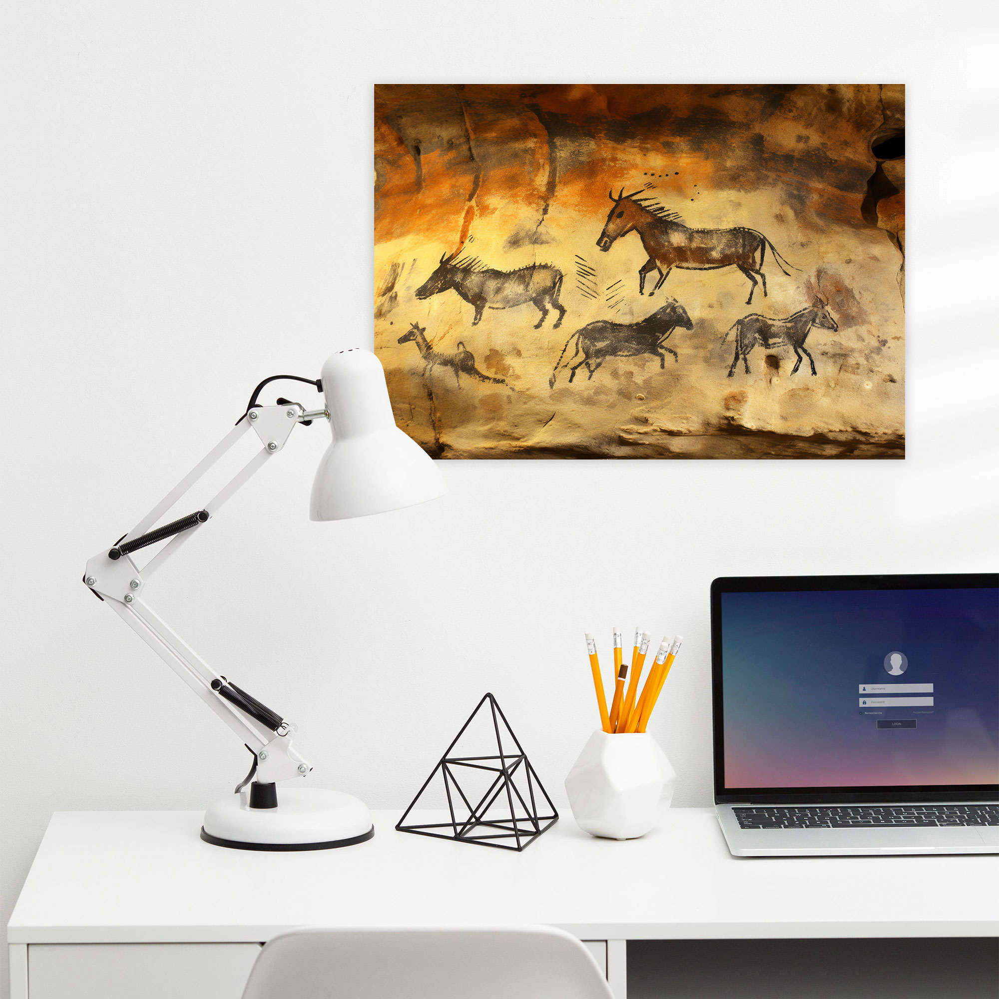 Mesolithic Wild Animals Wall Decoration - Mesolithic, Wall Decoration, Wall Art, Cave Painting