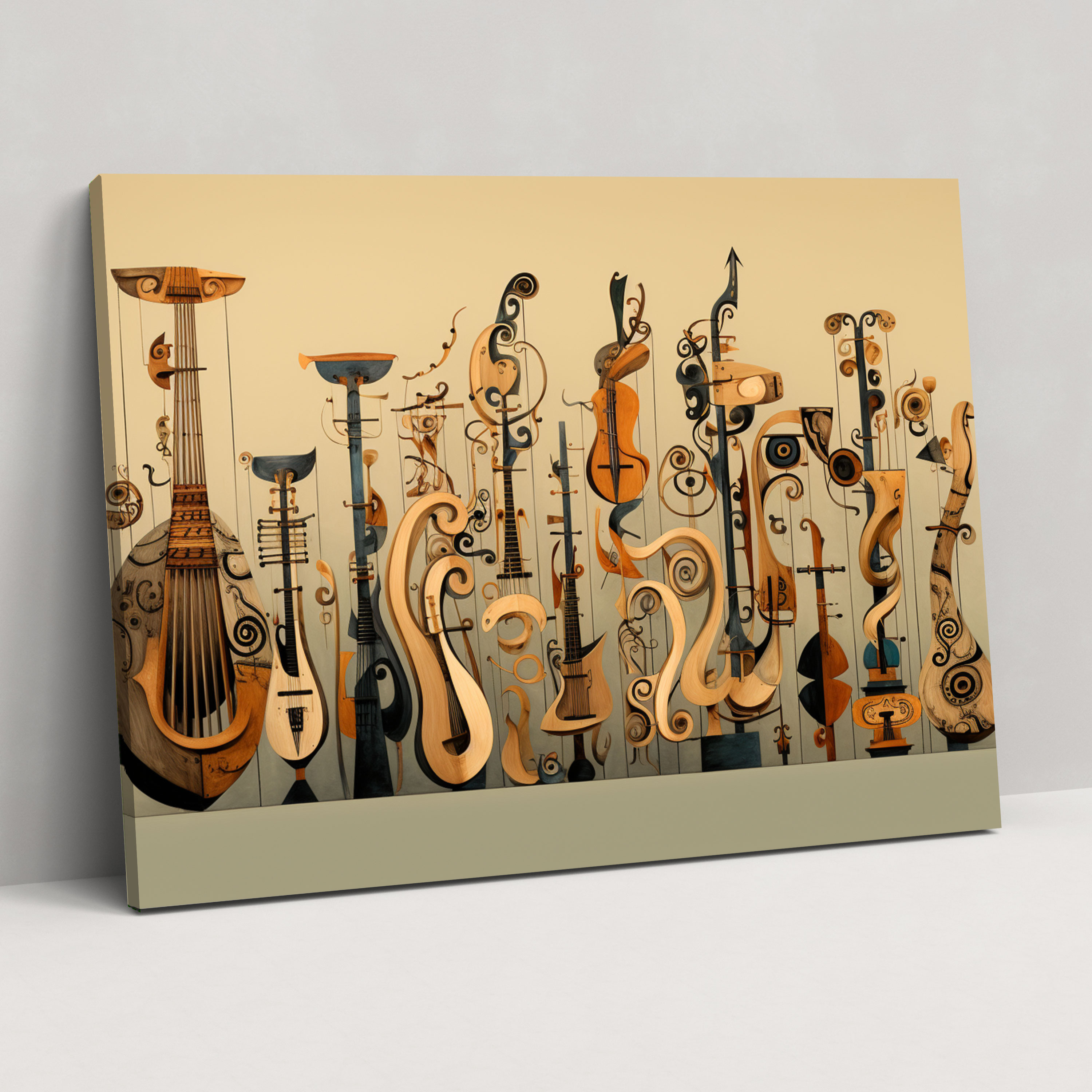 Mesolithic Musical Instruments Canvas Print - Mesolithic, Wall Art, Mesolithic, Canvas Wall Art