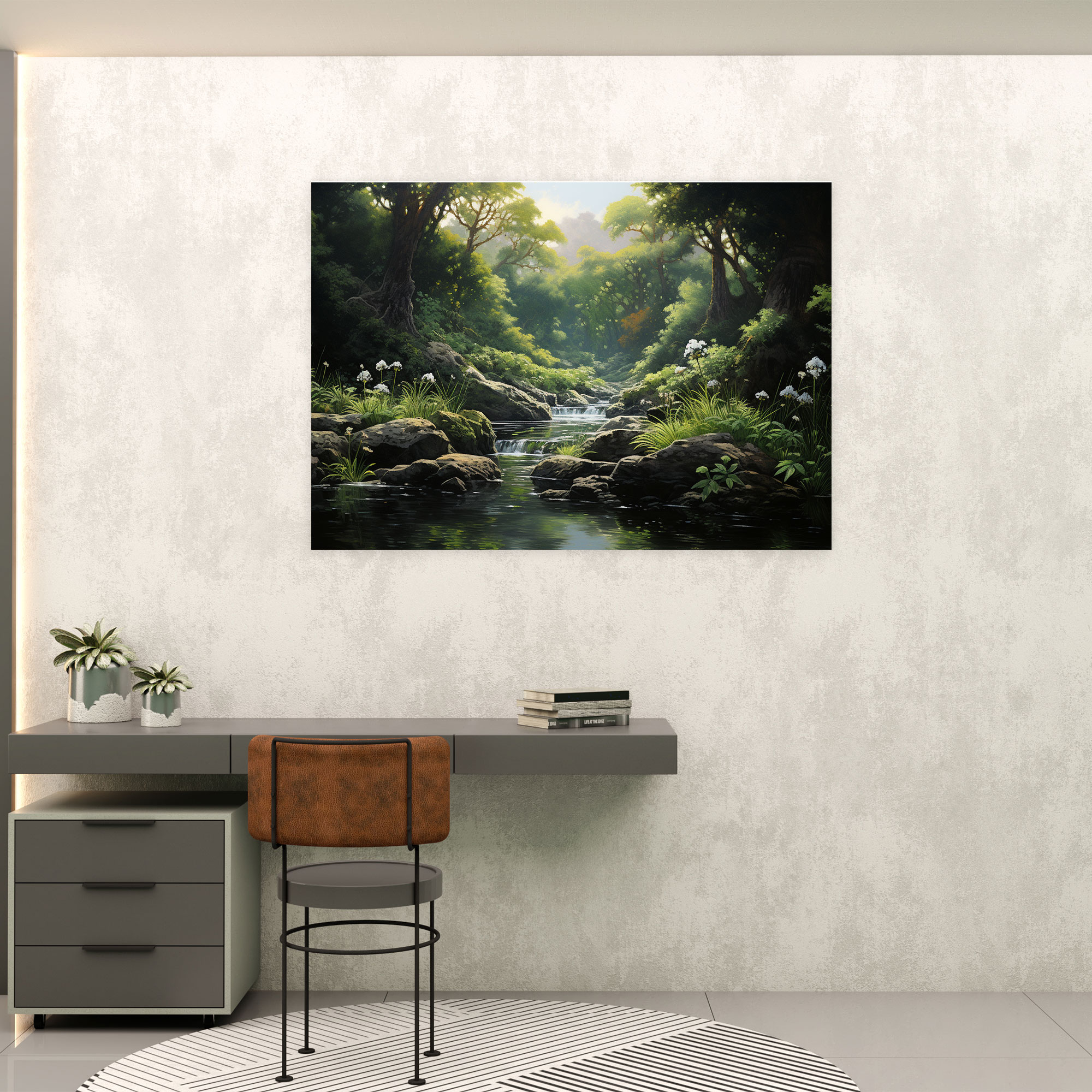 Mesolithic Wall Art - Serene Lake Landscape Canvas Print - Mesolithic, Canvas Wall Art, Canvas Print, Wall Decoration