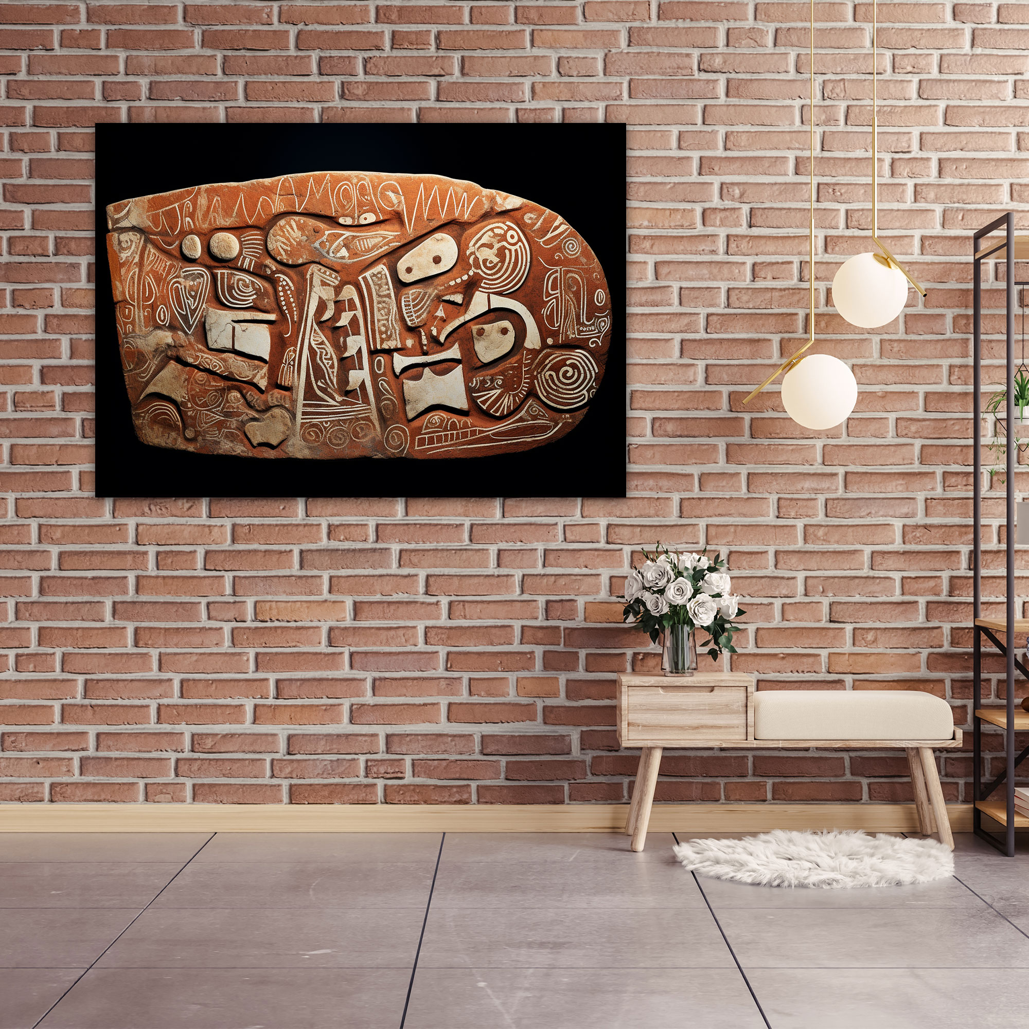 Mesolithic Canvas Print - Tribal Art Wall Decoration - Mesolithic, Canvas, Ancient Cultures, Canvas Print