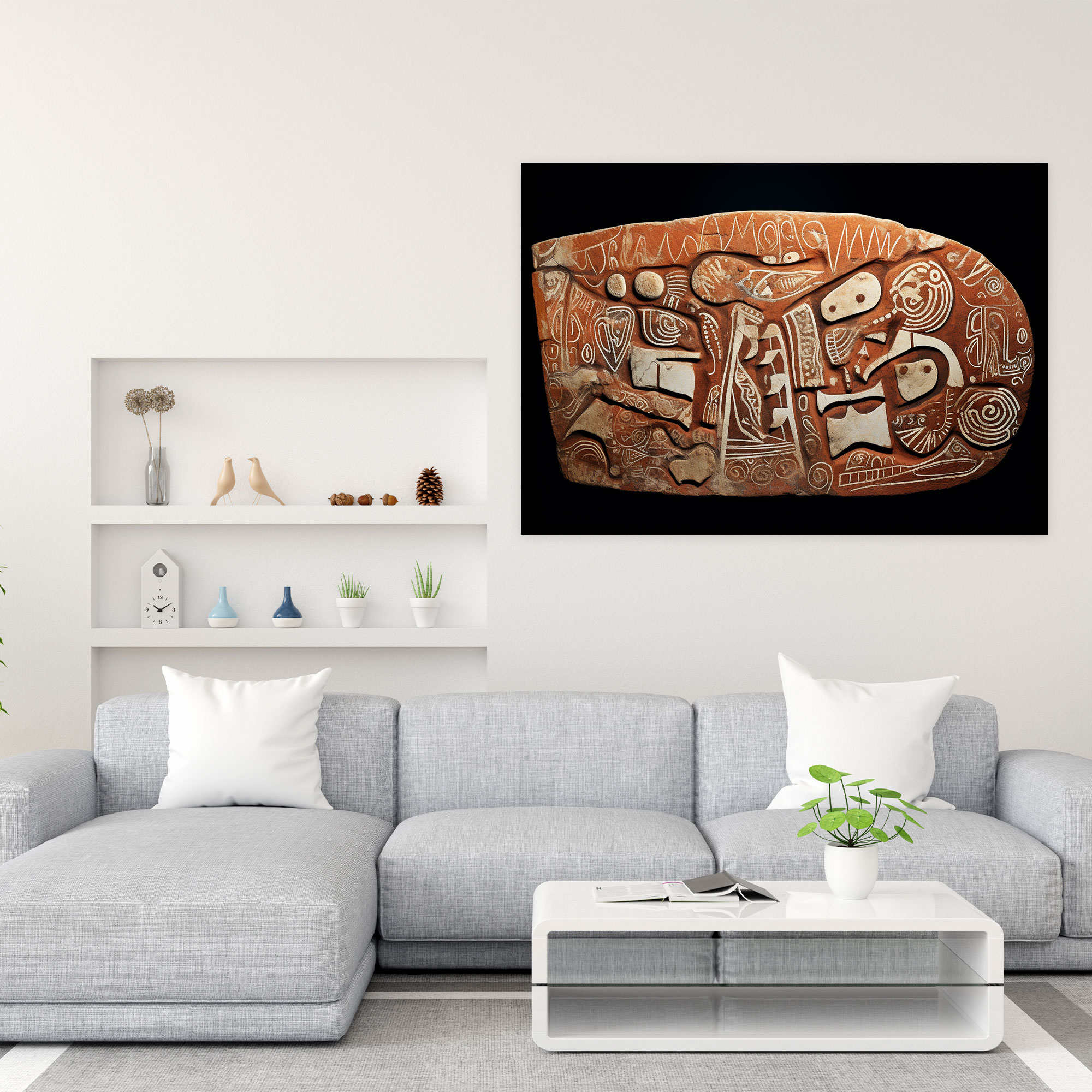 Mesolithic Canvas Print - Tribal Art Wall Decoration - Mesolithic, Canvas, Ancient Cultures, Canvas Print
