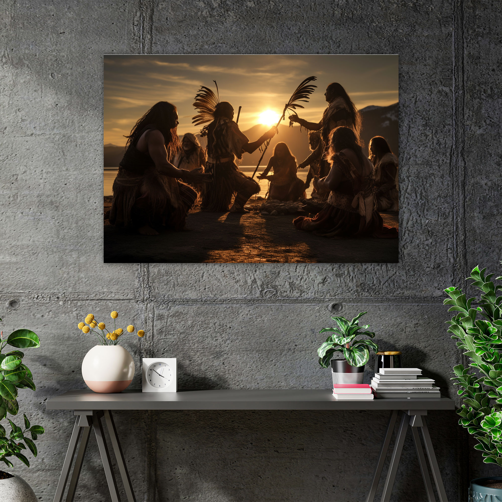 Mesolithic Canvas Print - Ritual Dance - Mesolithic, Music, Mesolithic, Ritual Dance