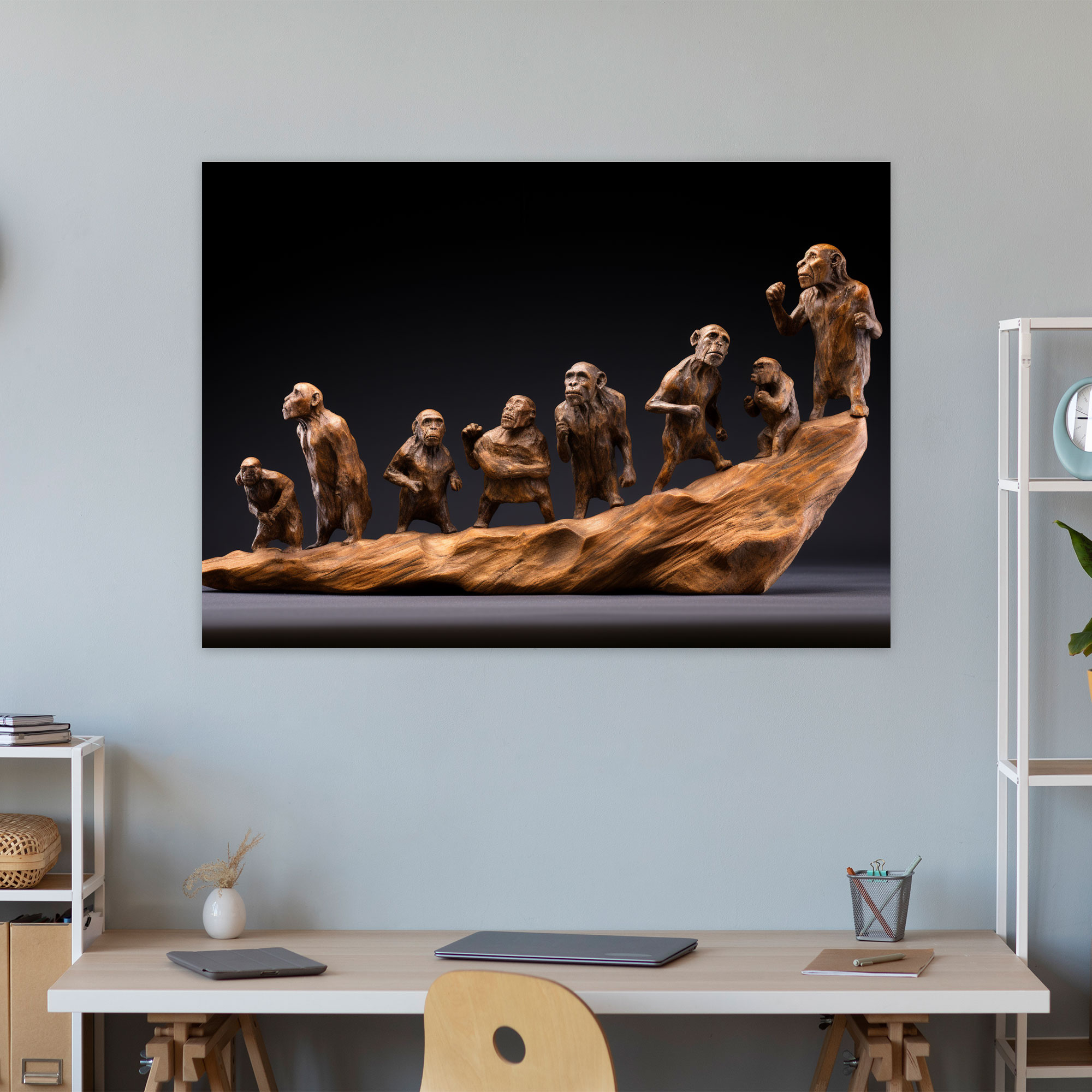 Evolution Of Art Canvas Print - Mesolithic, Canvas, Hand-Carved Figurines, Paleolithic