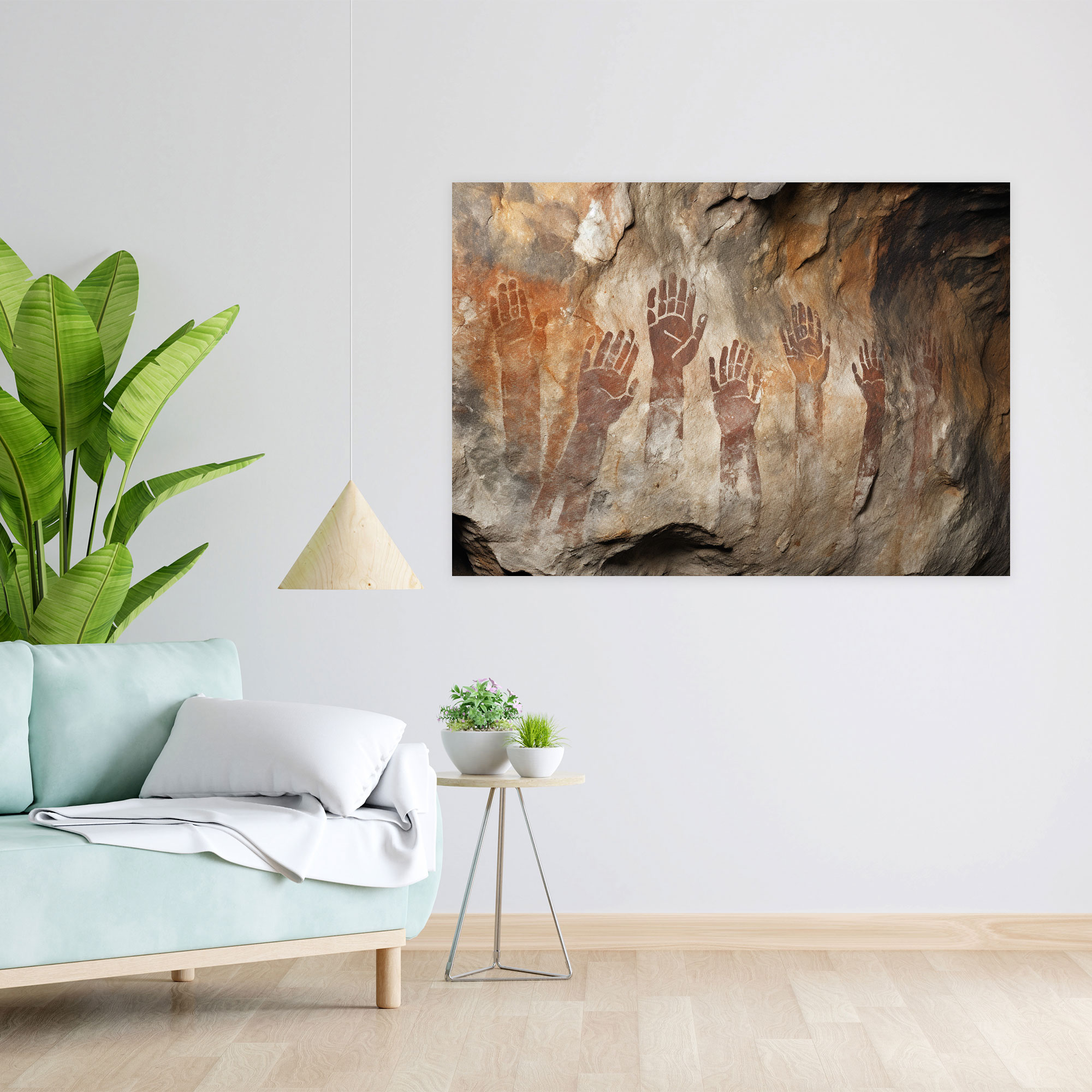 Paleolithic Handprint Wall Art - Mesolithic, Paleolithic Handprints, Canvas Print, Cave Walls