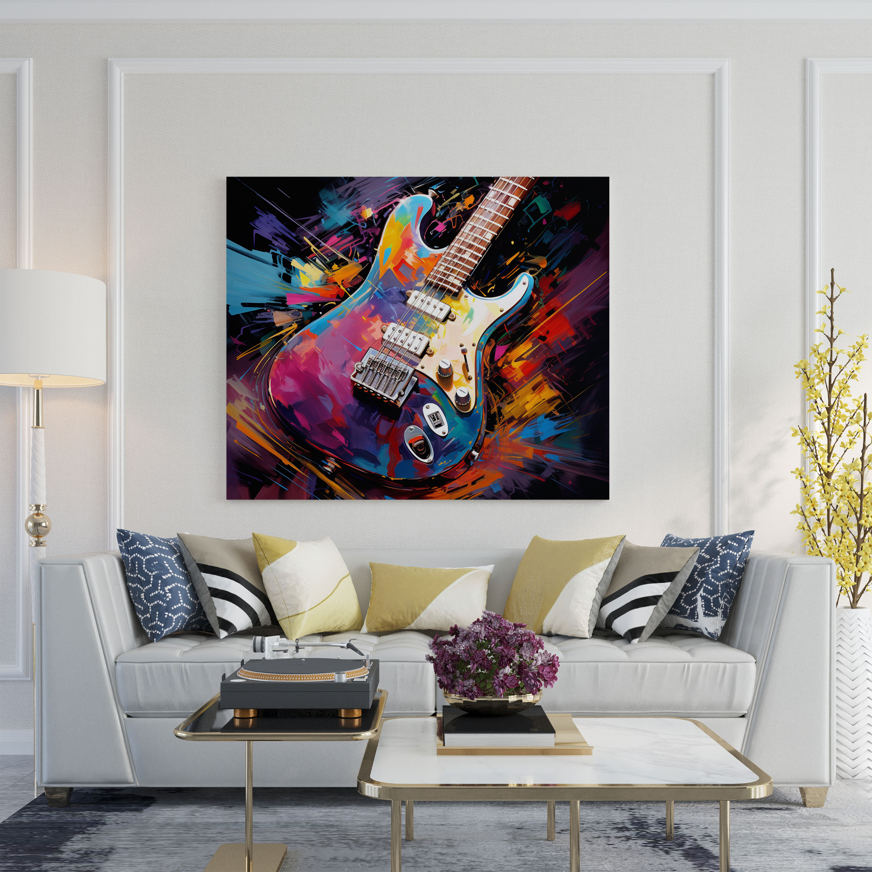 Metallica Canvas Print: Abstract Guitar - Metallica, Canvas Print, Metallica, Metallic-Inspired