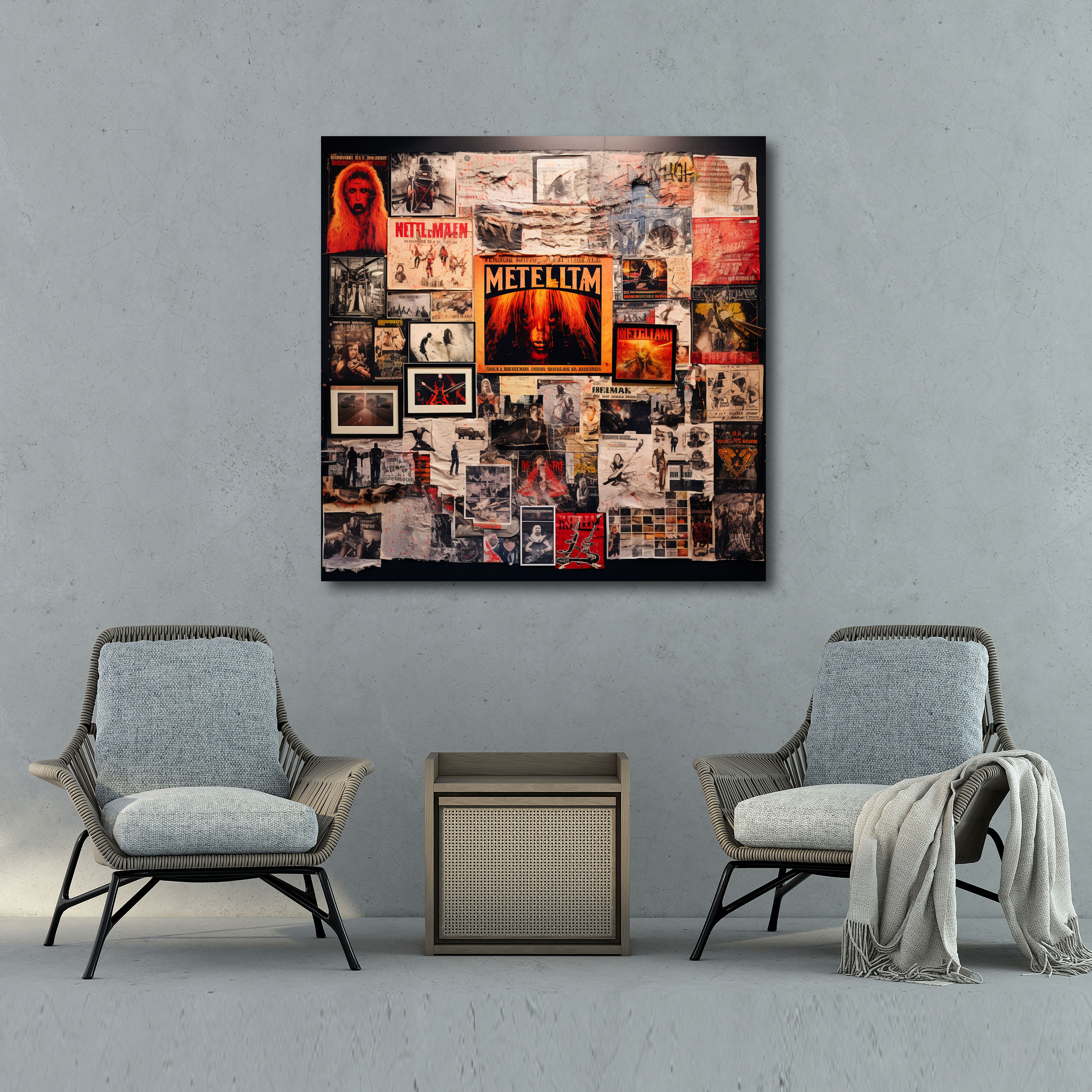Metallica Canvas Print: Concert Collage - Metallica, Posters, Wall Art, Nostalgic