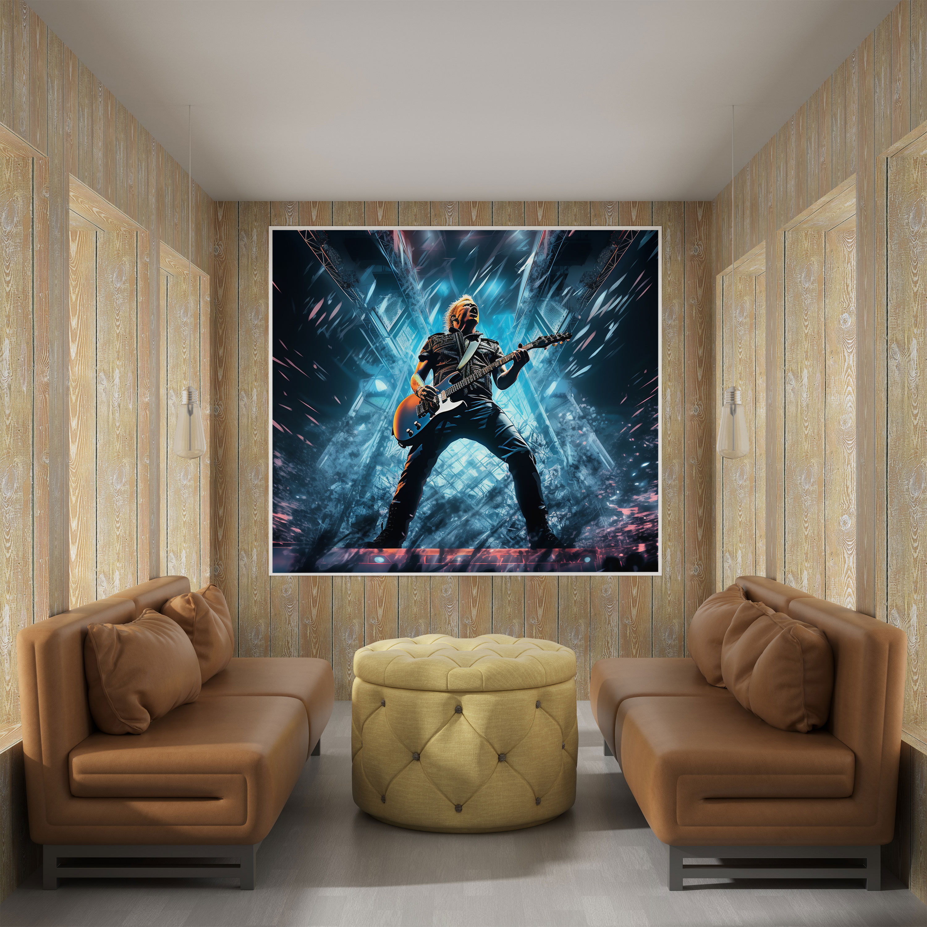 Metallica Dijital Sanat Kanvas Tablo - Metallica Dijital Sanat Eseri İkonik Görseller Gelecekten Gelen Unsurlar
