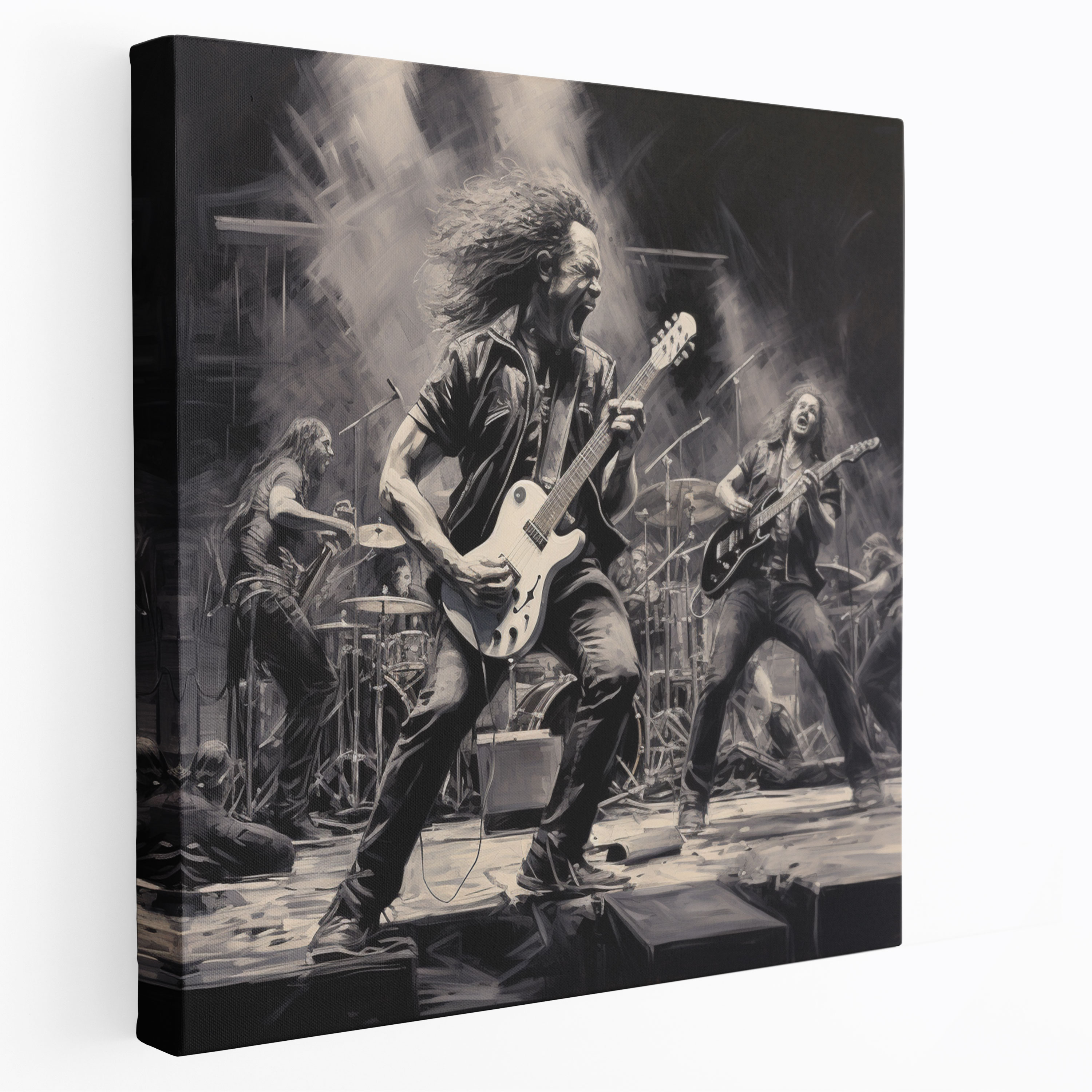 Metallica Canvas Print: Rocking Out On Stage - Metallica, Canvas, Wall Decoration, Rocking Out On Stage