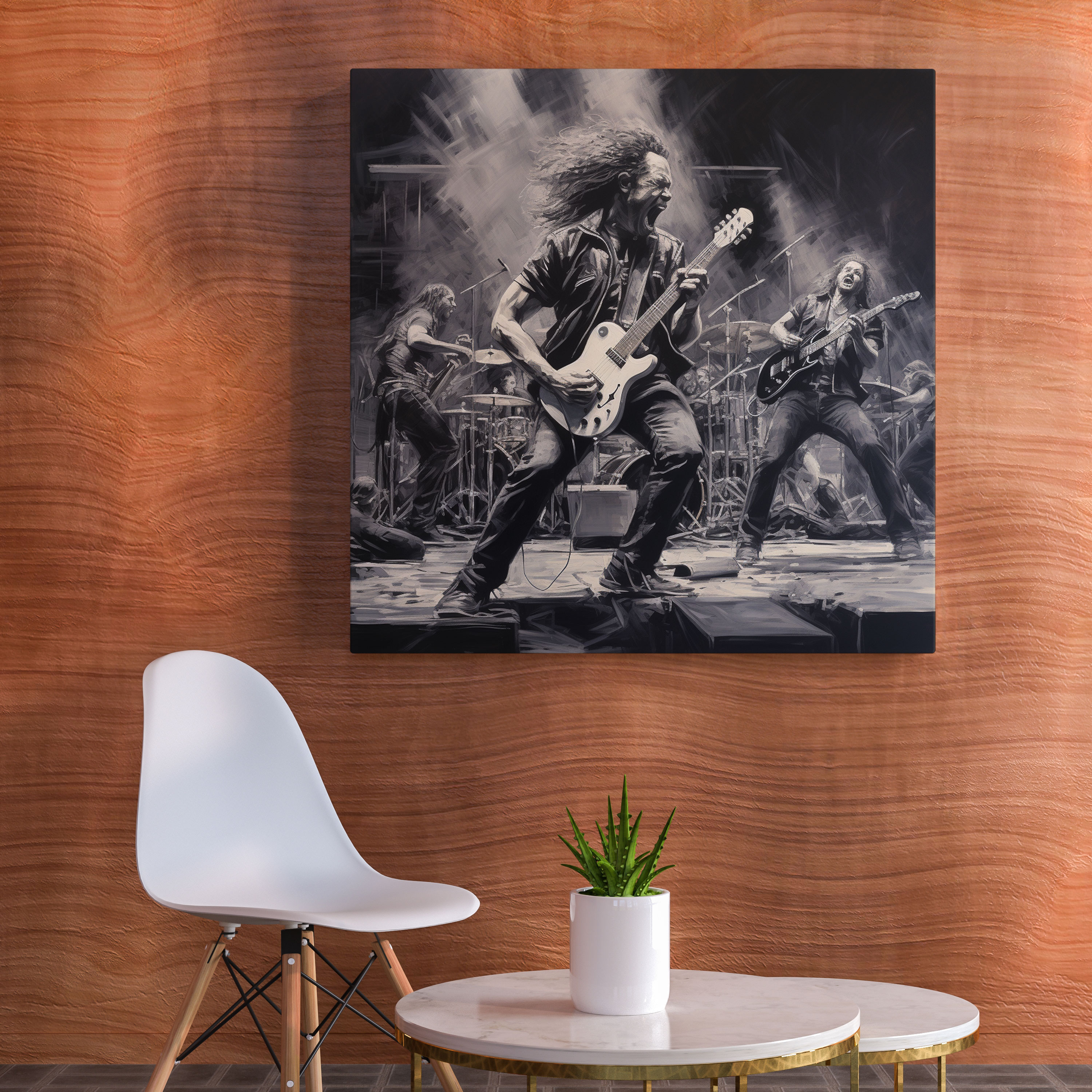 Metallica Canvas Print: Rocking Out On Stage - Metallica, Canvas, Wall Decoration, Rocking Out On Stage