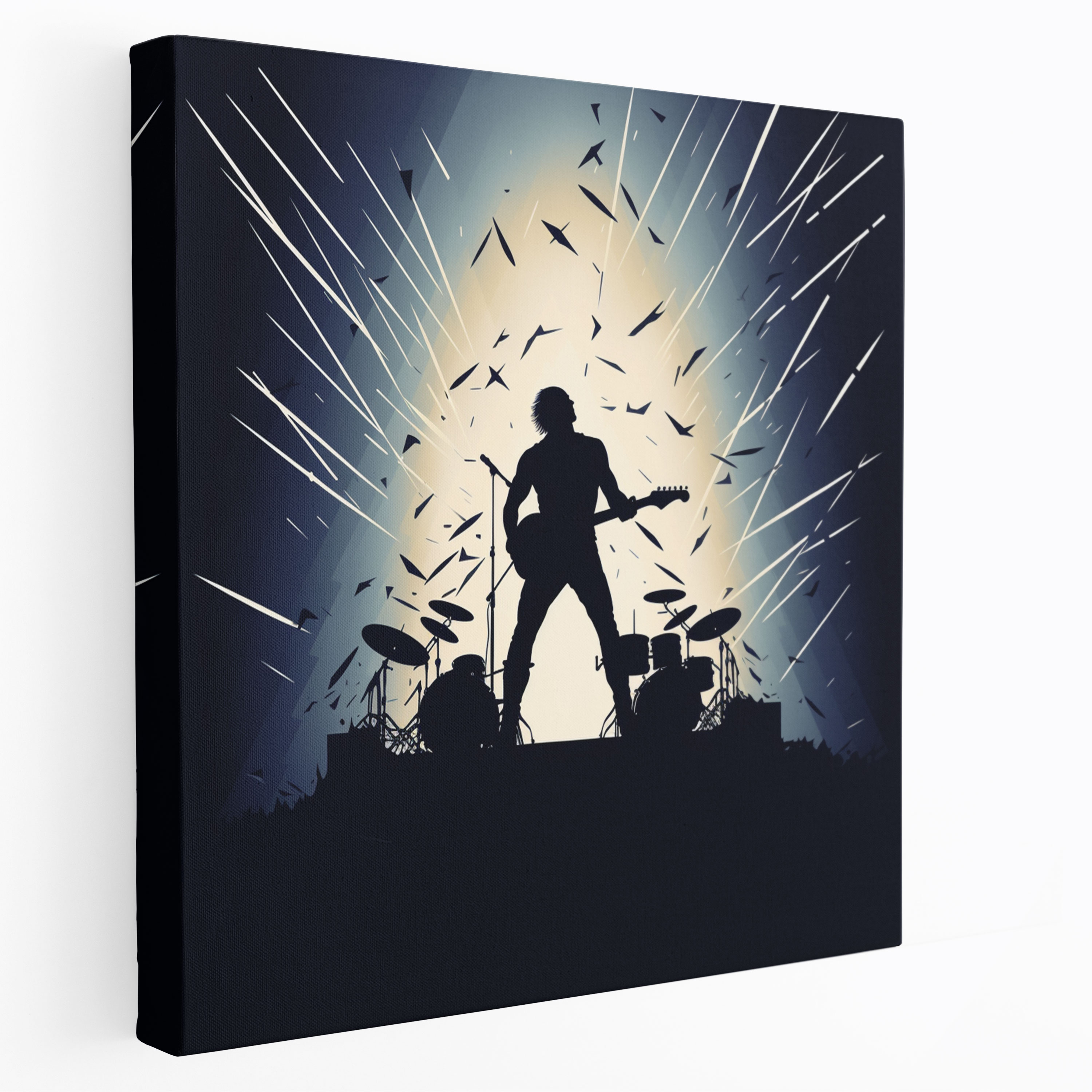 Metallica Kanvas Tablo: Lars Ulrich Siluet - Duvar Dekorasyonu Metallica