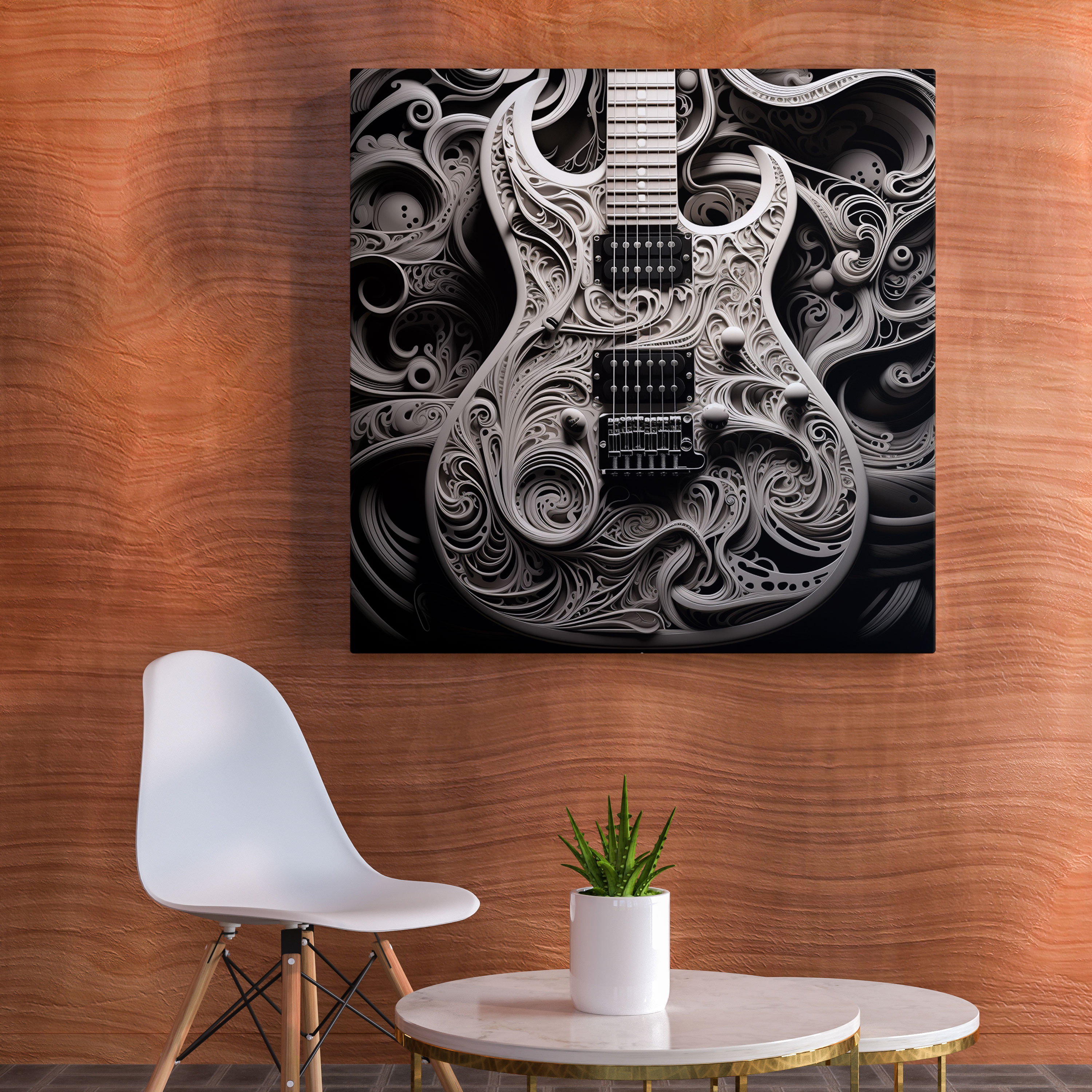 Metallica Guitar Masterpiece Canvas Print - Metallica, Wall Decoration, Metallica, Home Decoration