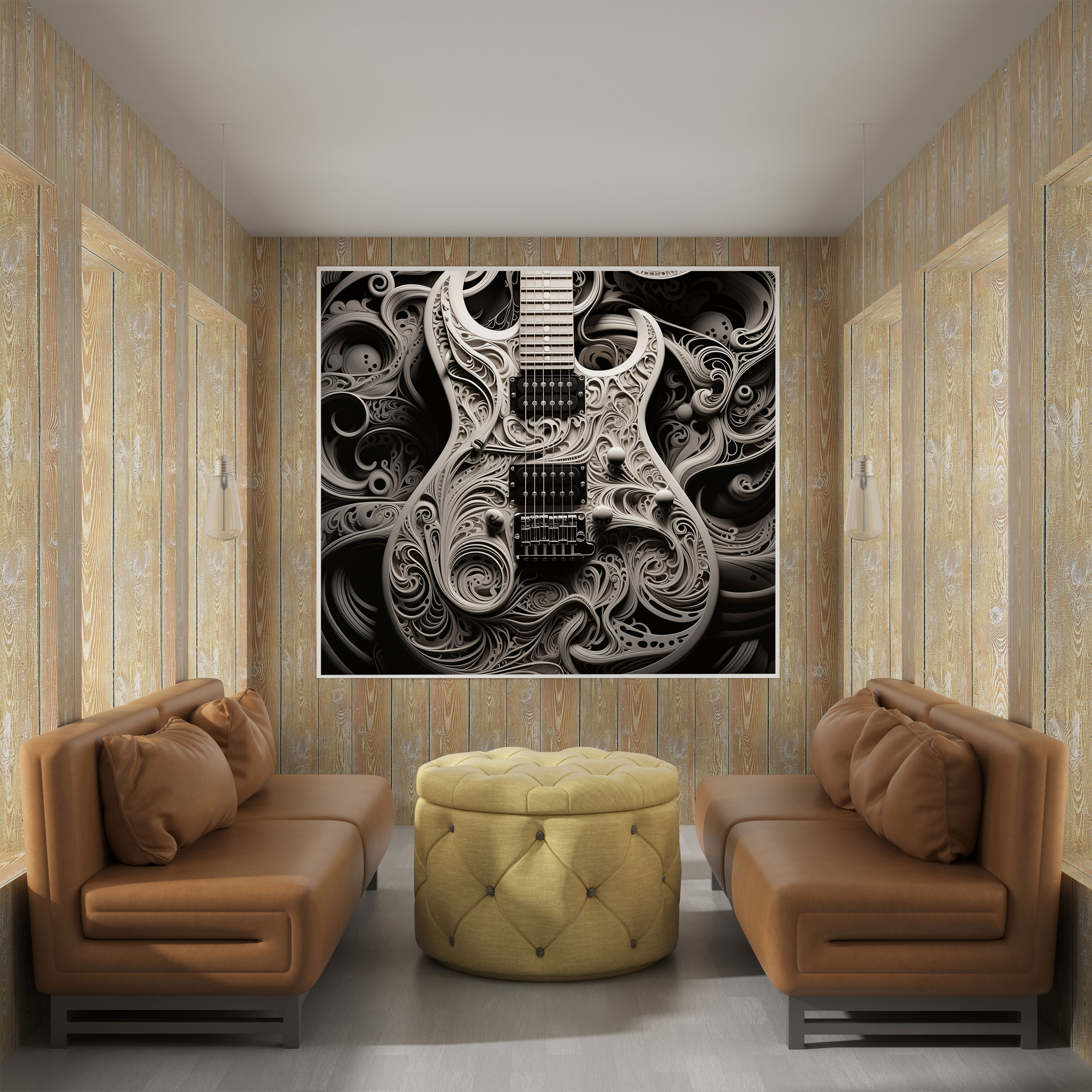 Metallica Guitar Masterpiece Canvas Print - Metallica, Wall Decoration, Metallica, Home Decoration