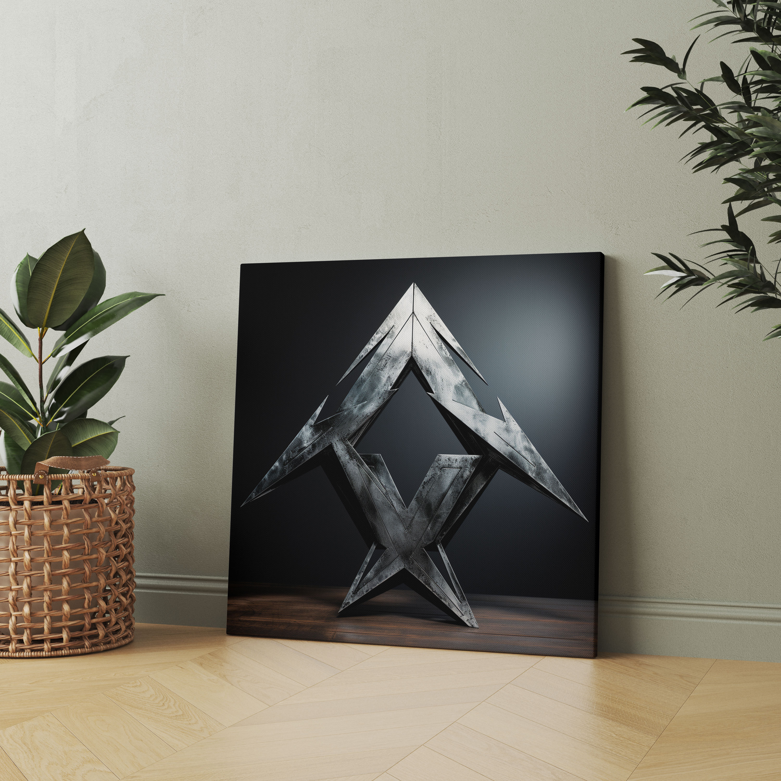Metallica Abstract Metal Sculpture Wall Art - Metallica, Canvas Print, Wall Decoration, Abstract Metal Sculpture