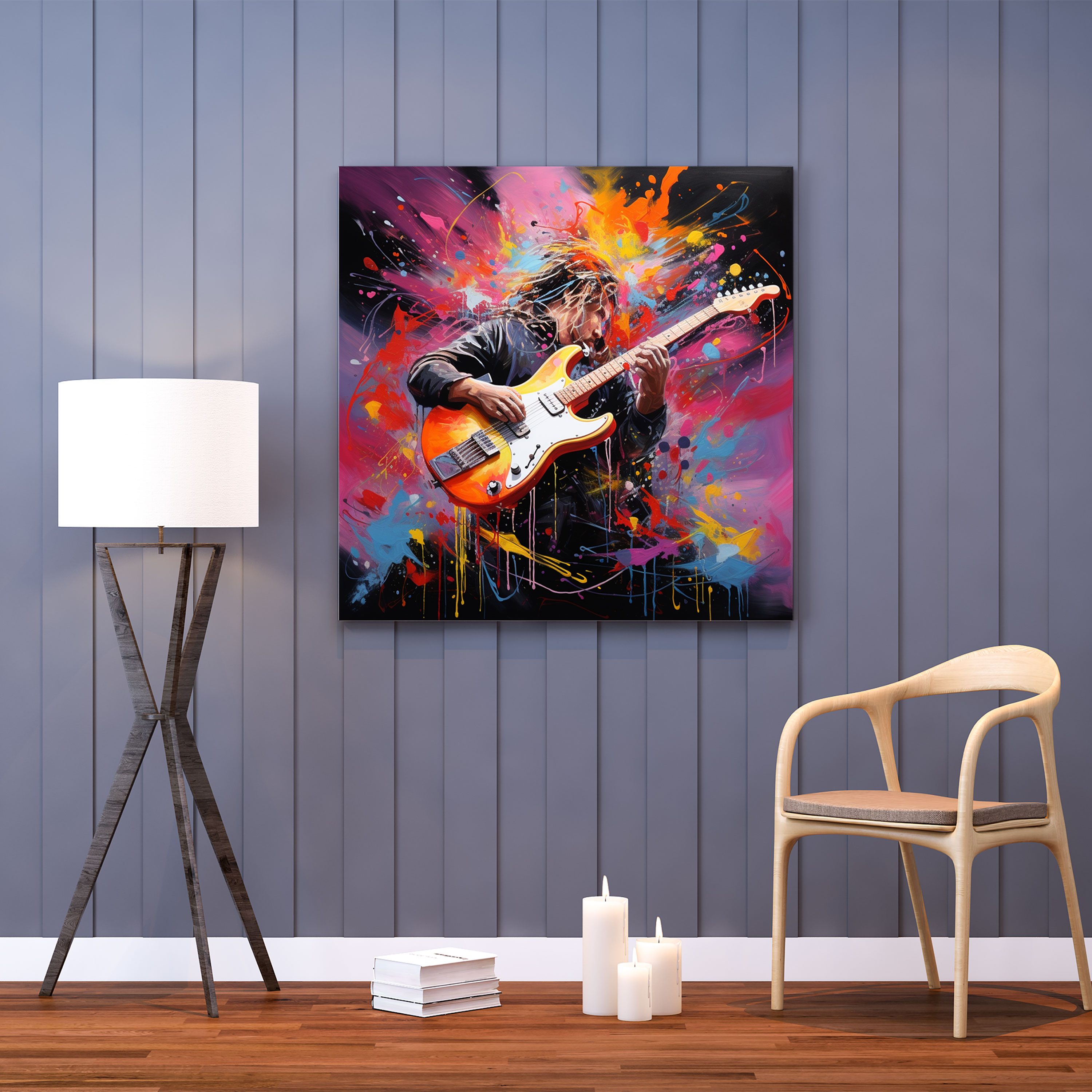 Metallica Canvas Print - Vibrant Abstract Wall Art - Metallica, Abstract Painting, Metal Music, Power