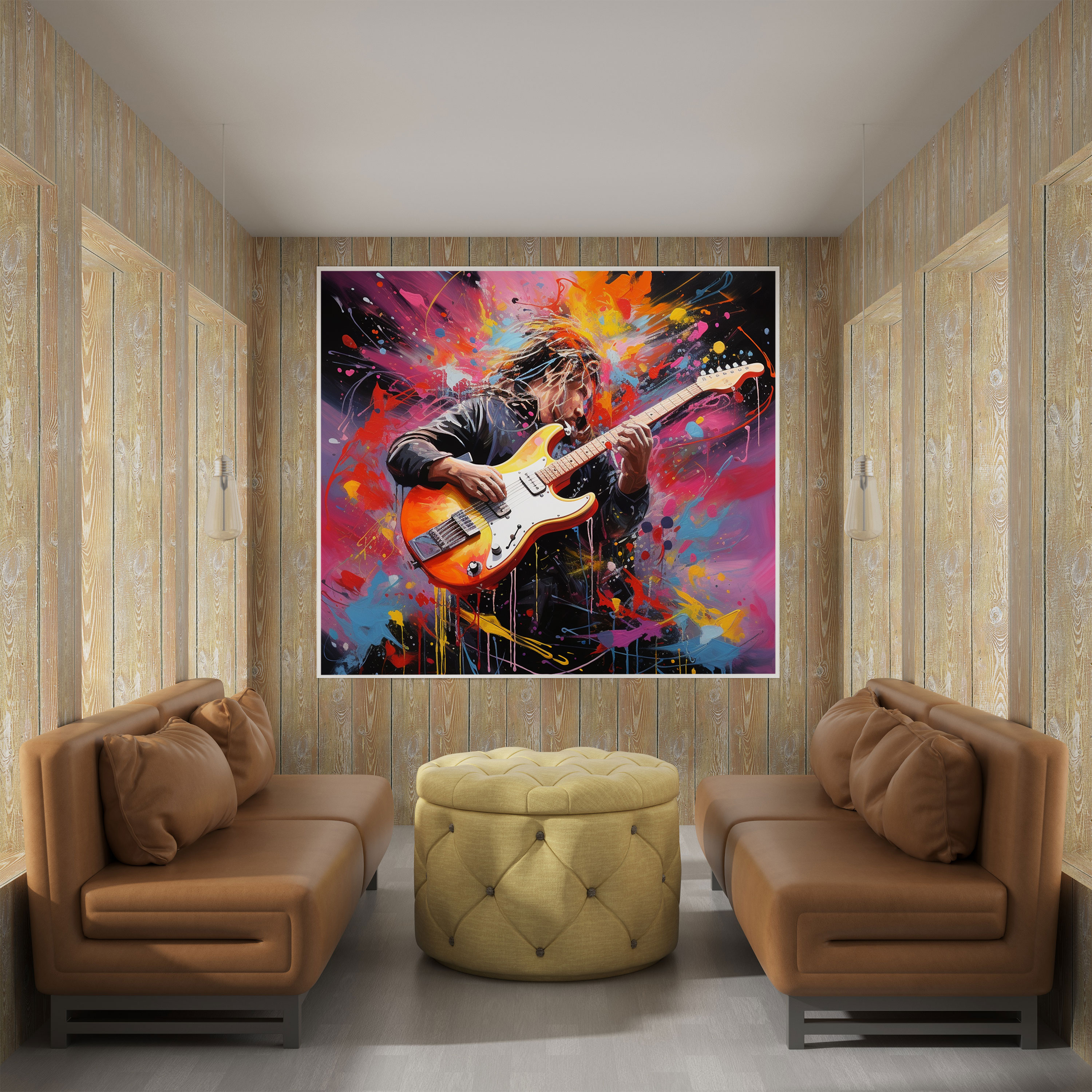 Metallica Canvas Print - Vibrant Abstract Wall Art - Metallica, Abstract Painting, Metal Music, Power