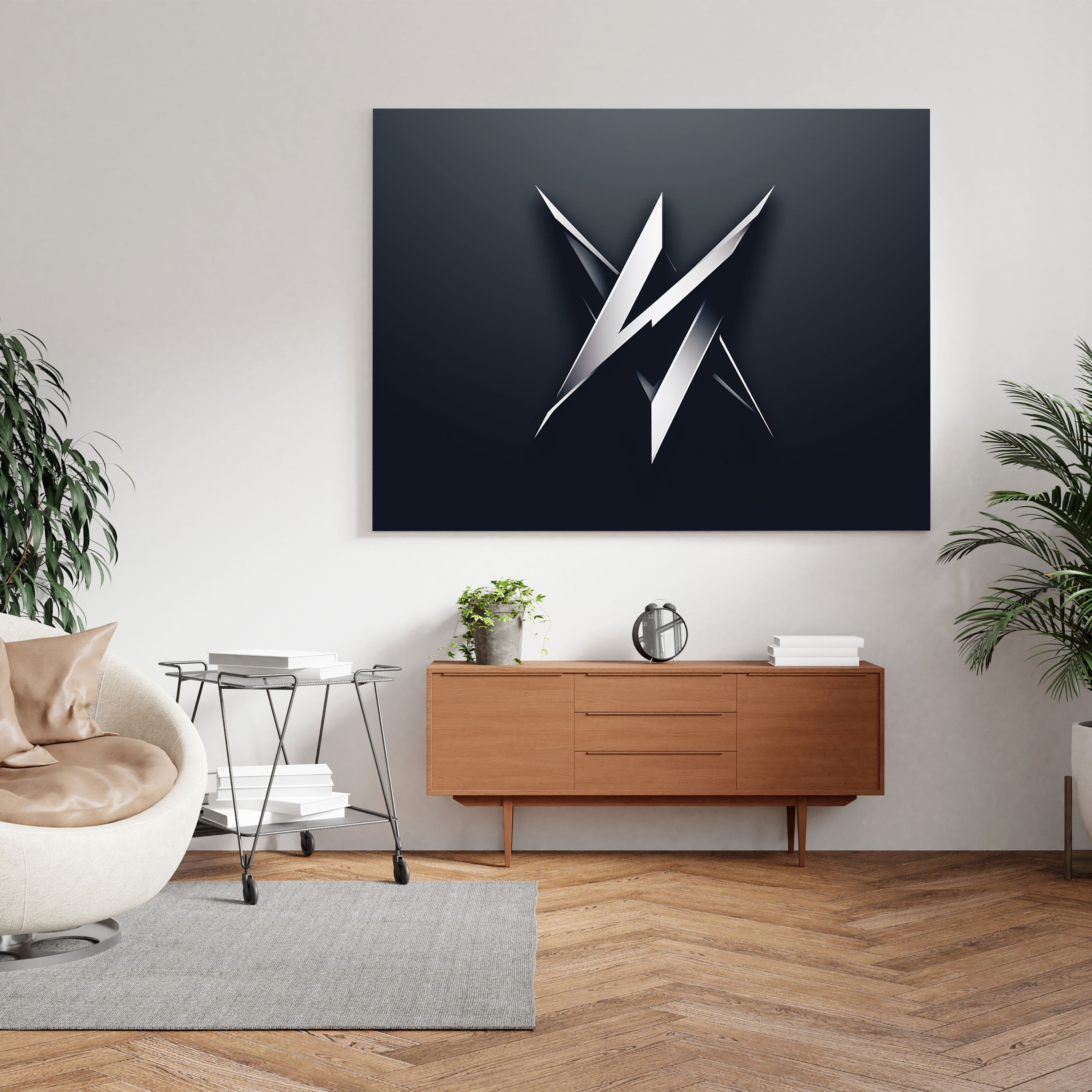 Metallica Wall Decoration - Minimalist Logo Canvas Print - Metallica, Canvas Wall Art, Wall Decoration, Canvas