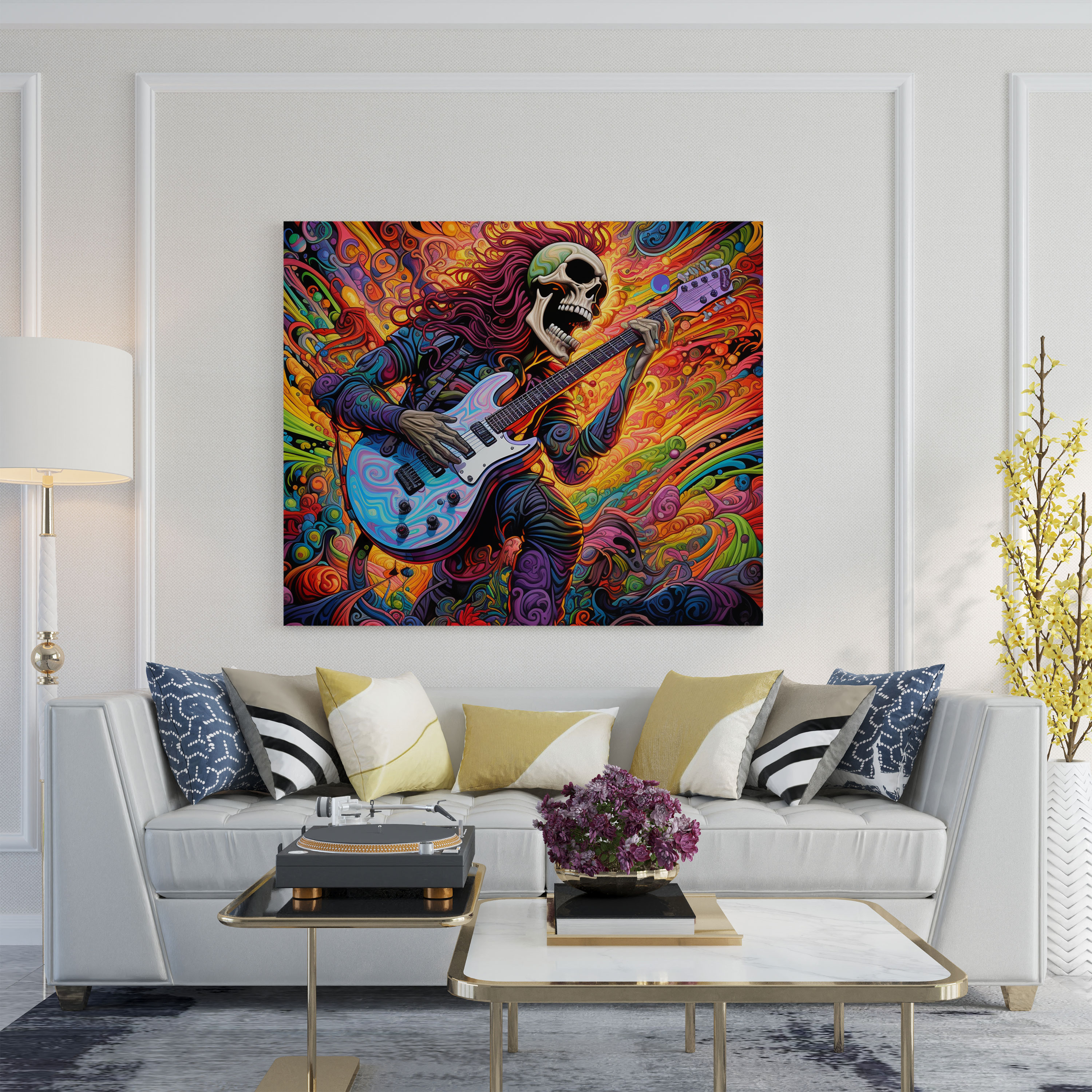 Metallica Canvas Print - Psychedelic Music-Inspired Wall Art - Metallica, Music-Inspired, Psychedelic Artwork, Metallica