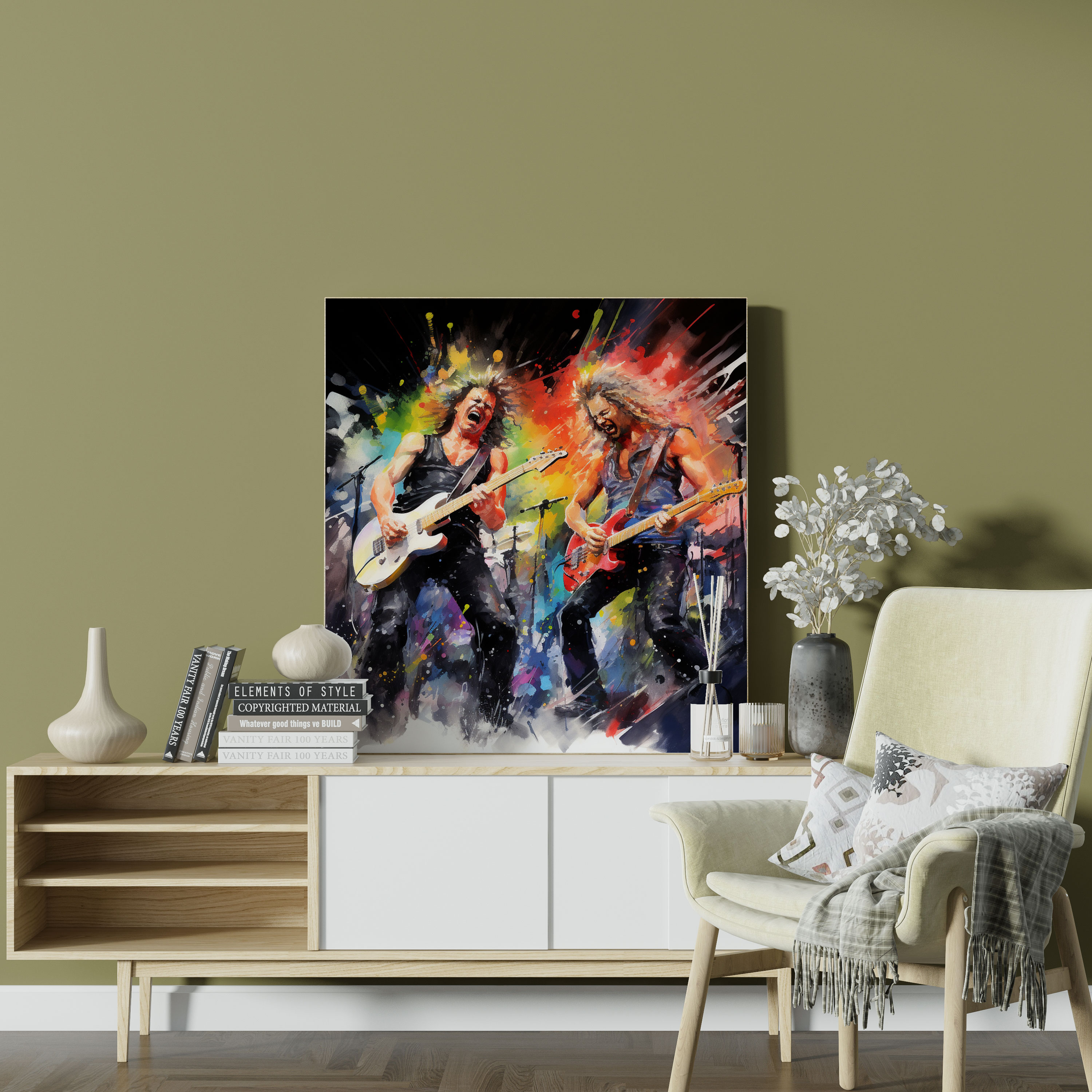 Metallica Live Concert Watercolor Wall Art - Metallica, Canvas Wall Art, Metallica, Canvas Print