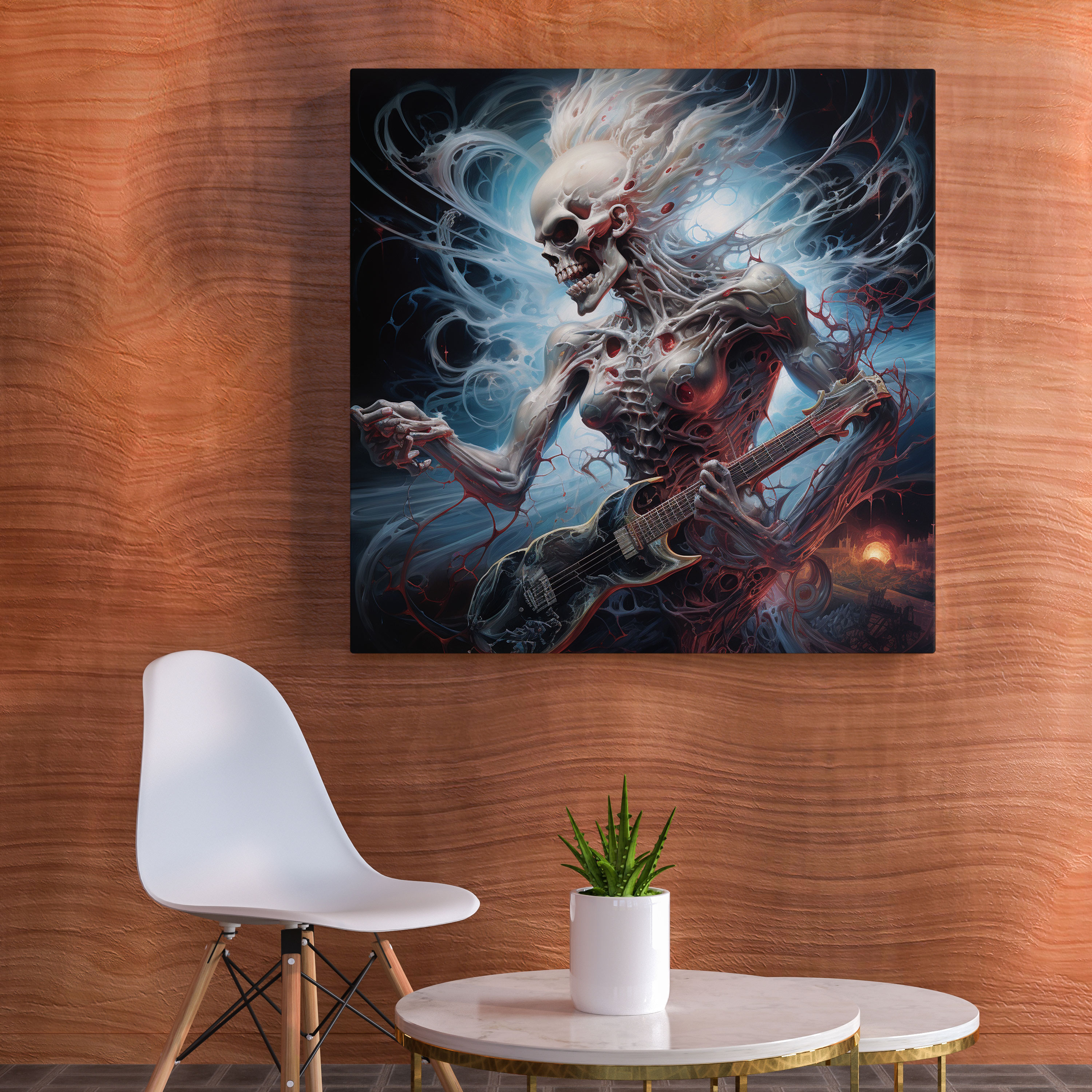 Metallica Surreal Art Canvas Print - Metallica, Canvas Wall Art, Wall Decoration, Metallica