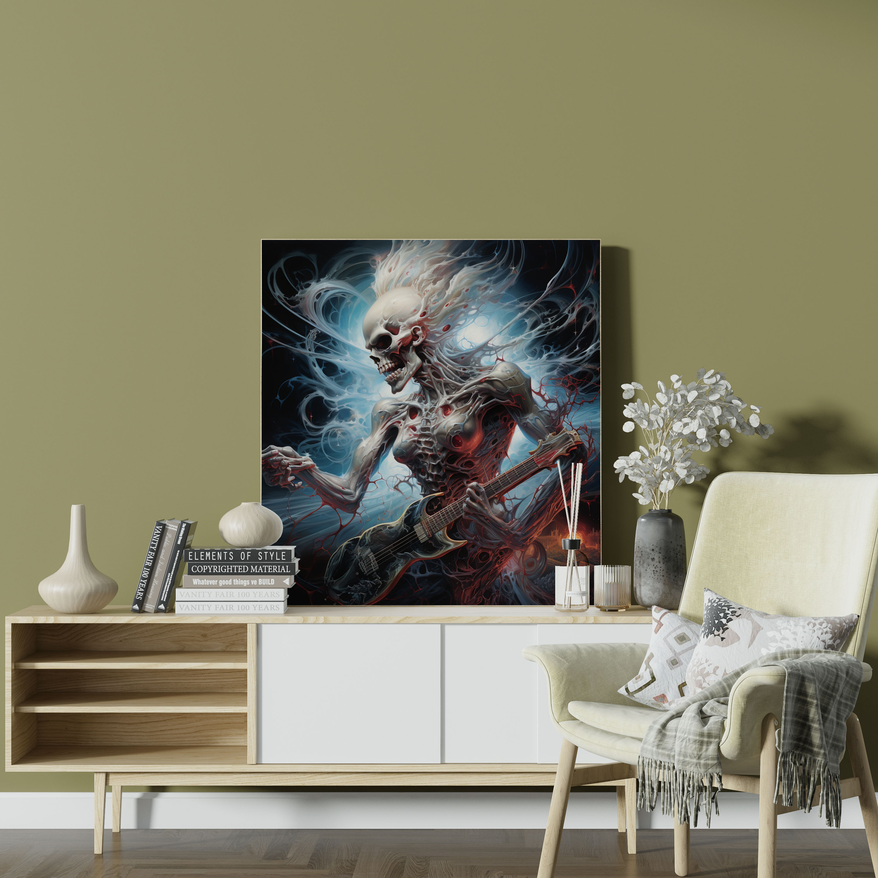 Metallica Surreal Art Canvas Print - Metallica, Canvas Wall Art, Wall Decoration, Metallica