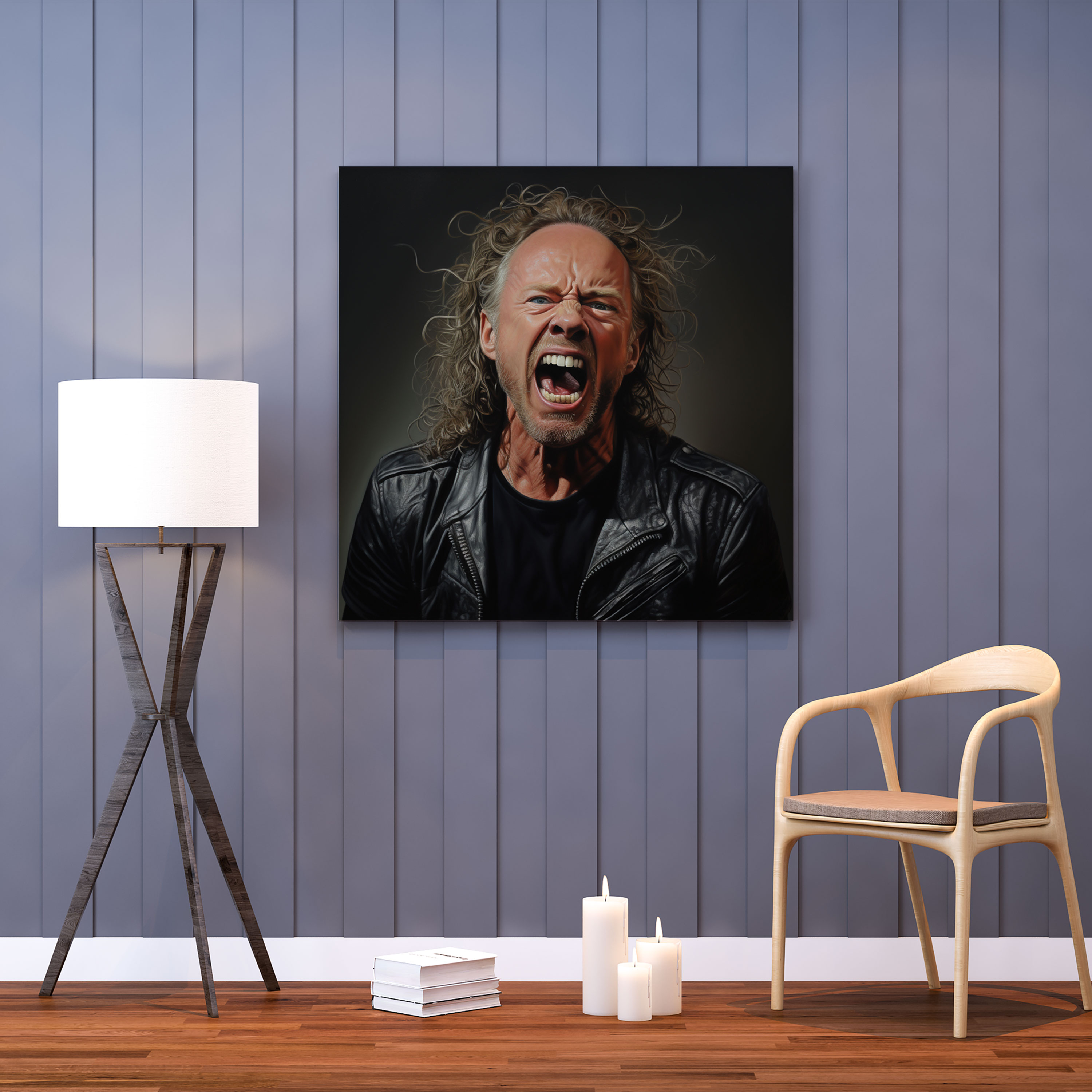Metallica Lead Vocalist Photorealistic Canvas Print - Metallica, Metallica, Wall Art, Canvas Wall Art