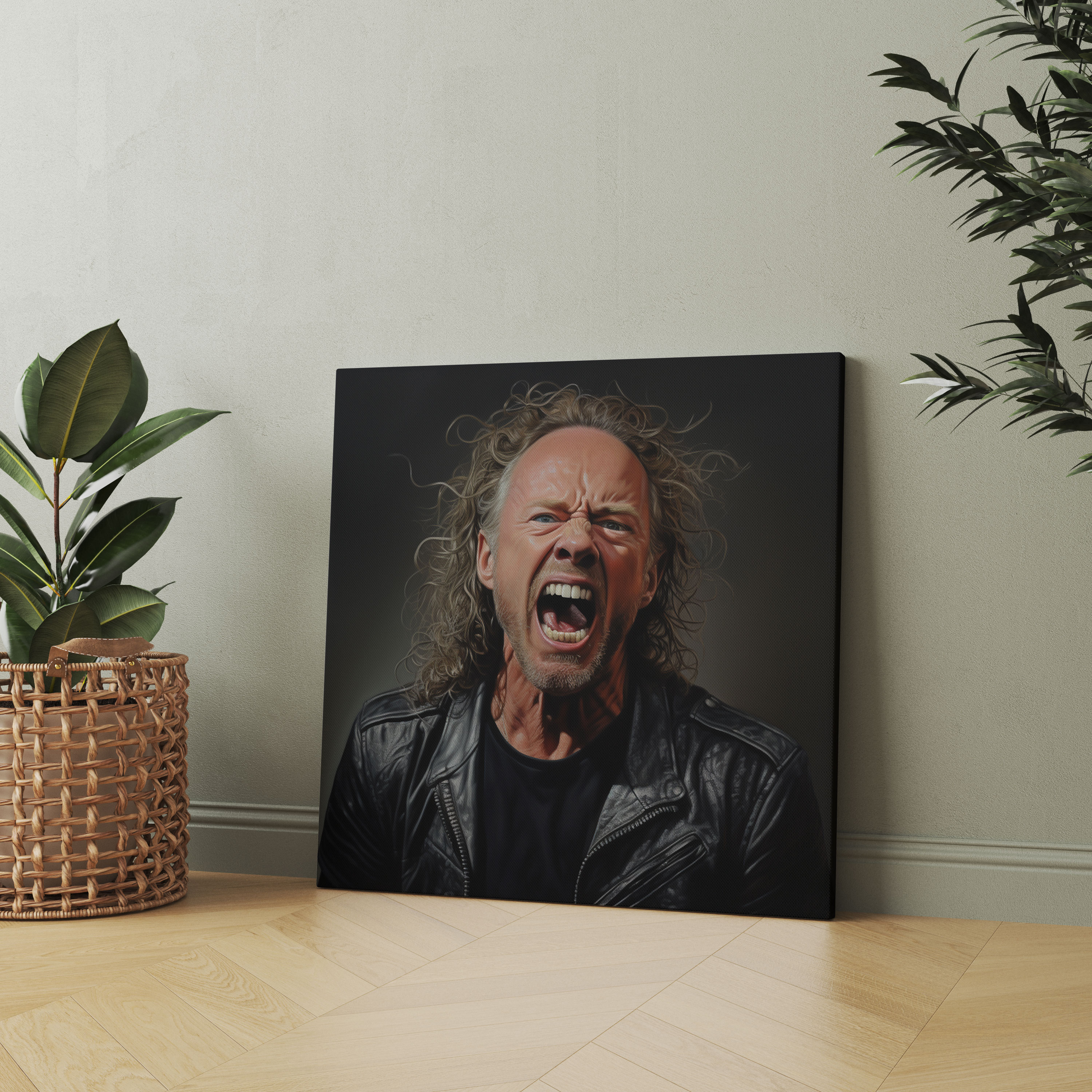 Metallica Lead Vocalist Photorealistic Canvas Print - Metallica, Metallica, Wall Art, Canvas Wall Art