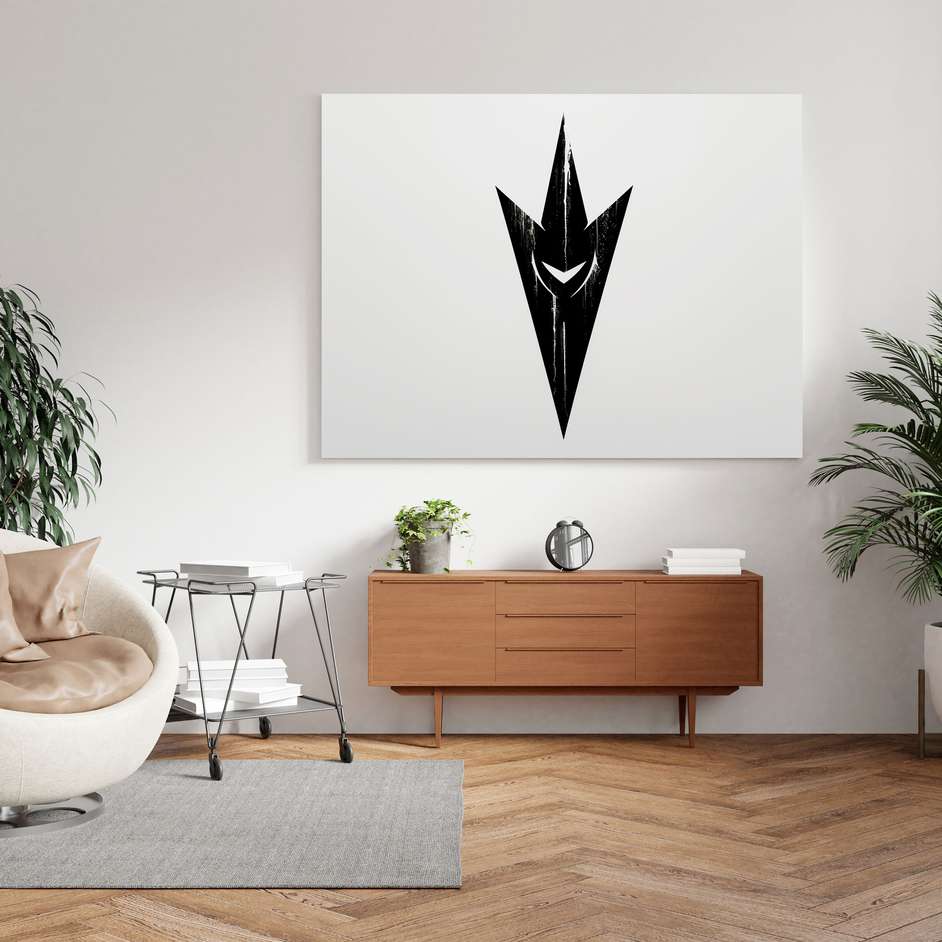 Metallica Minimalist Logo Kanvas Tablo - Minimalist Sanat Metallica Kanvas Tablo