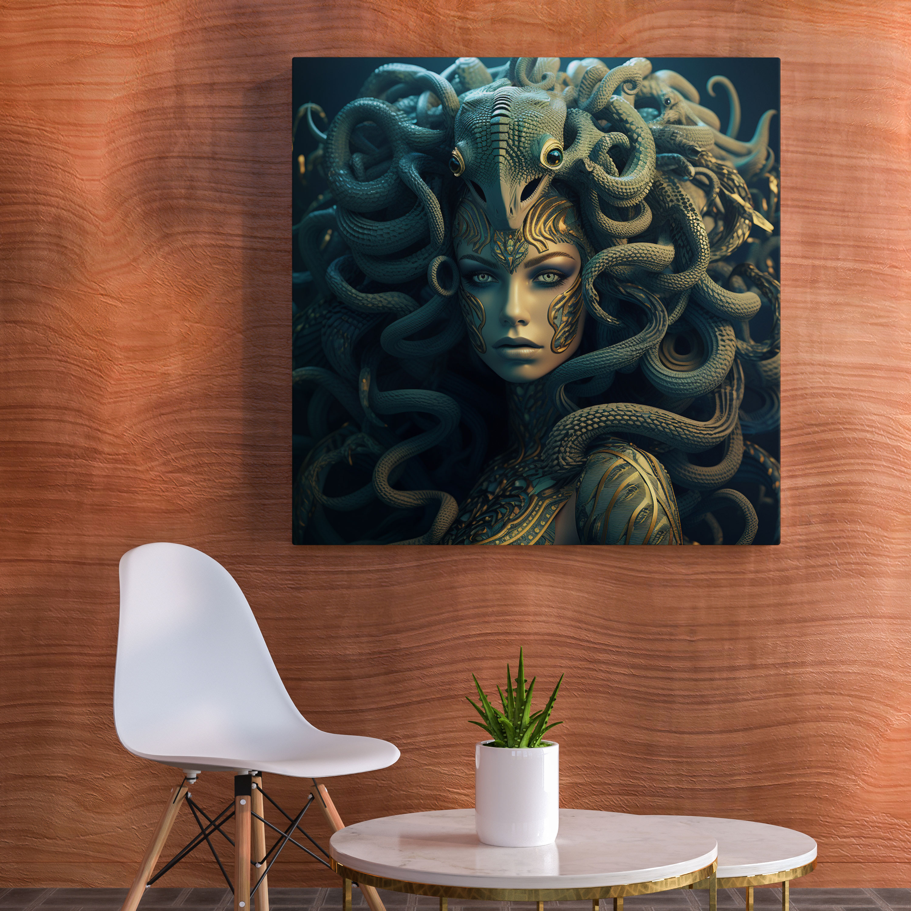 Medusa Wall Art - Medusa, Home Decoration, Canvas, Abstract