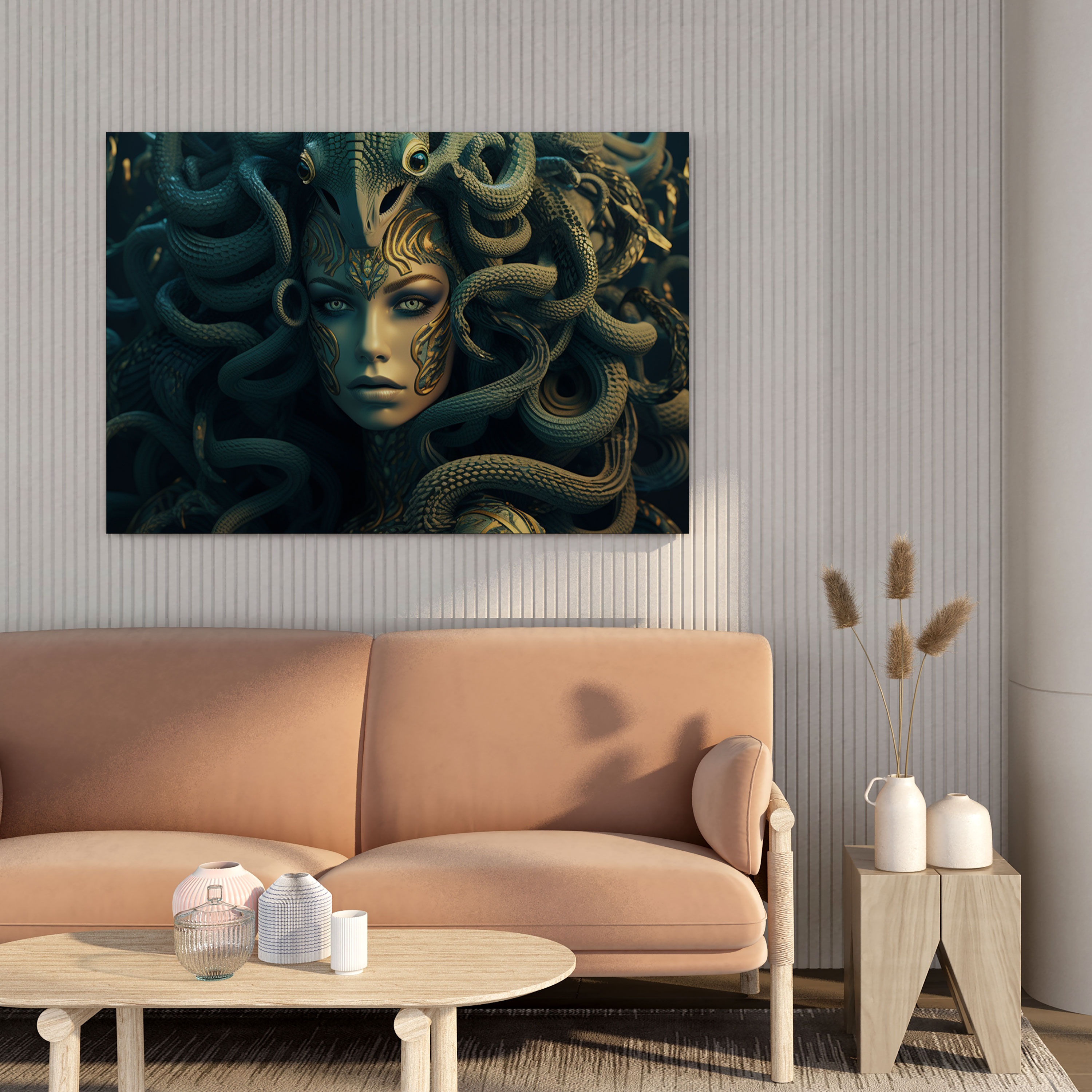 Medusa Wall Art - Medusa, Home Decoration, Canvas, Abstract