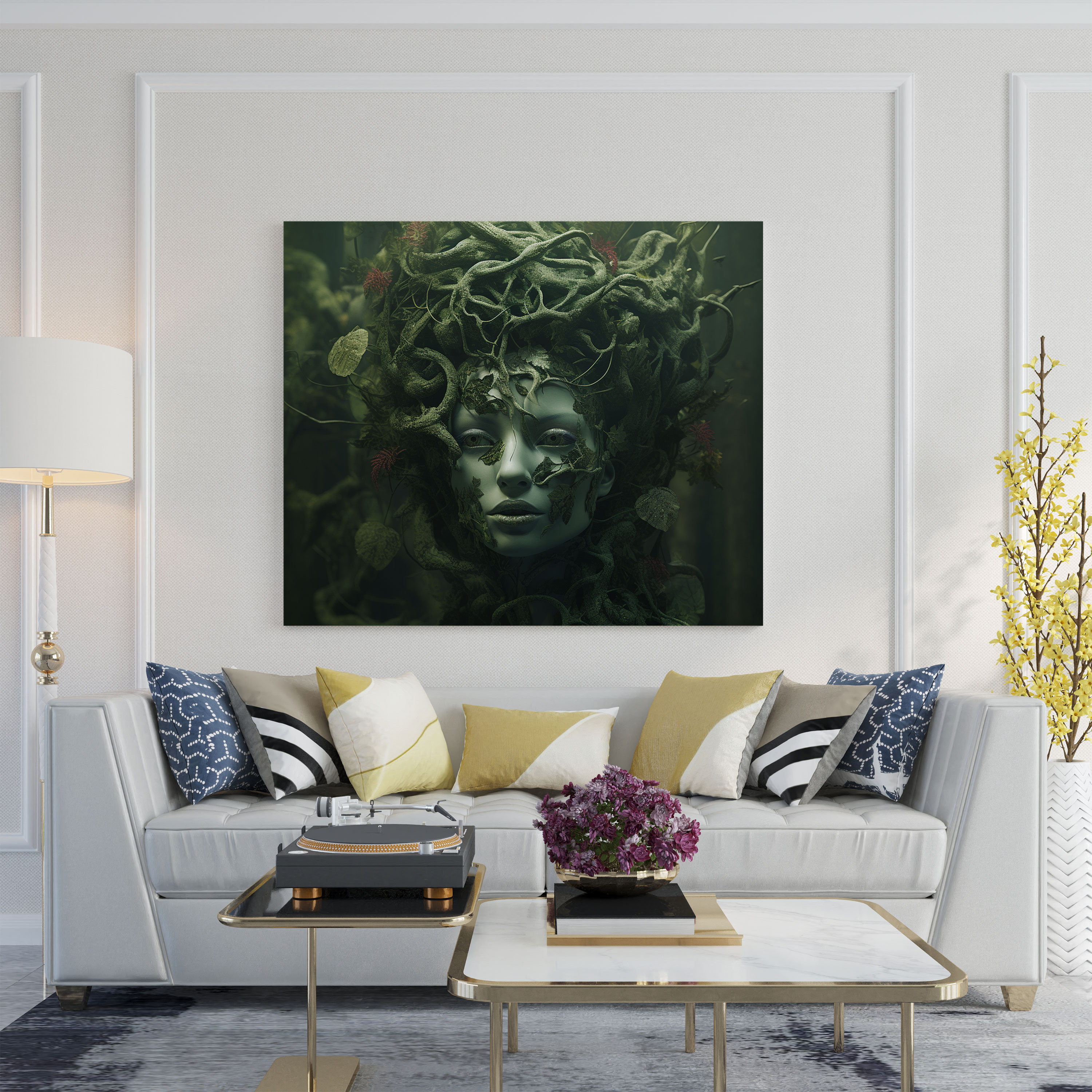 Medusa Forest Canvas Print - Medusa, Wall Decoration, Mixed Media, Beauty